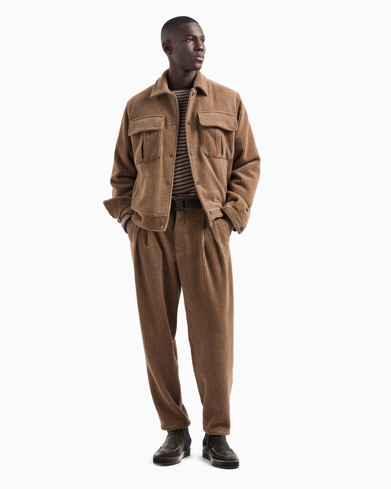 Blouson en velours côtelé de laine mélangée Diapositive 4