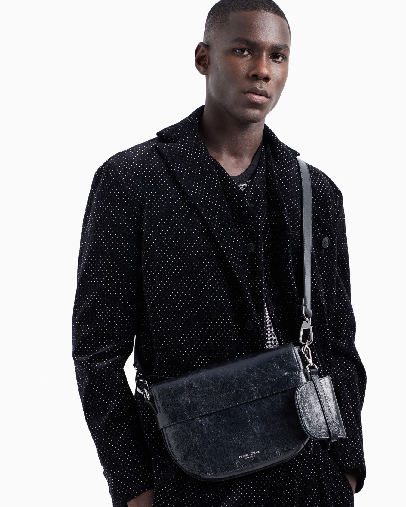 Single-breasted jacket in seersucker velvet with a polka-dot motif Slide 6