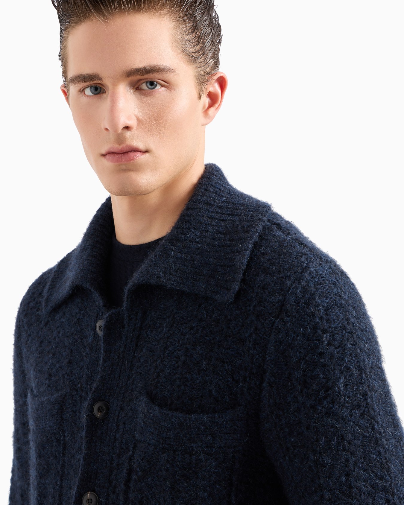 Cardigan en alpaga et coton Diapositive 4
