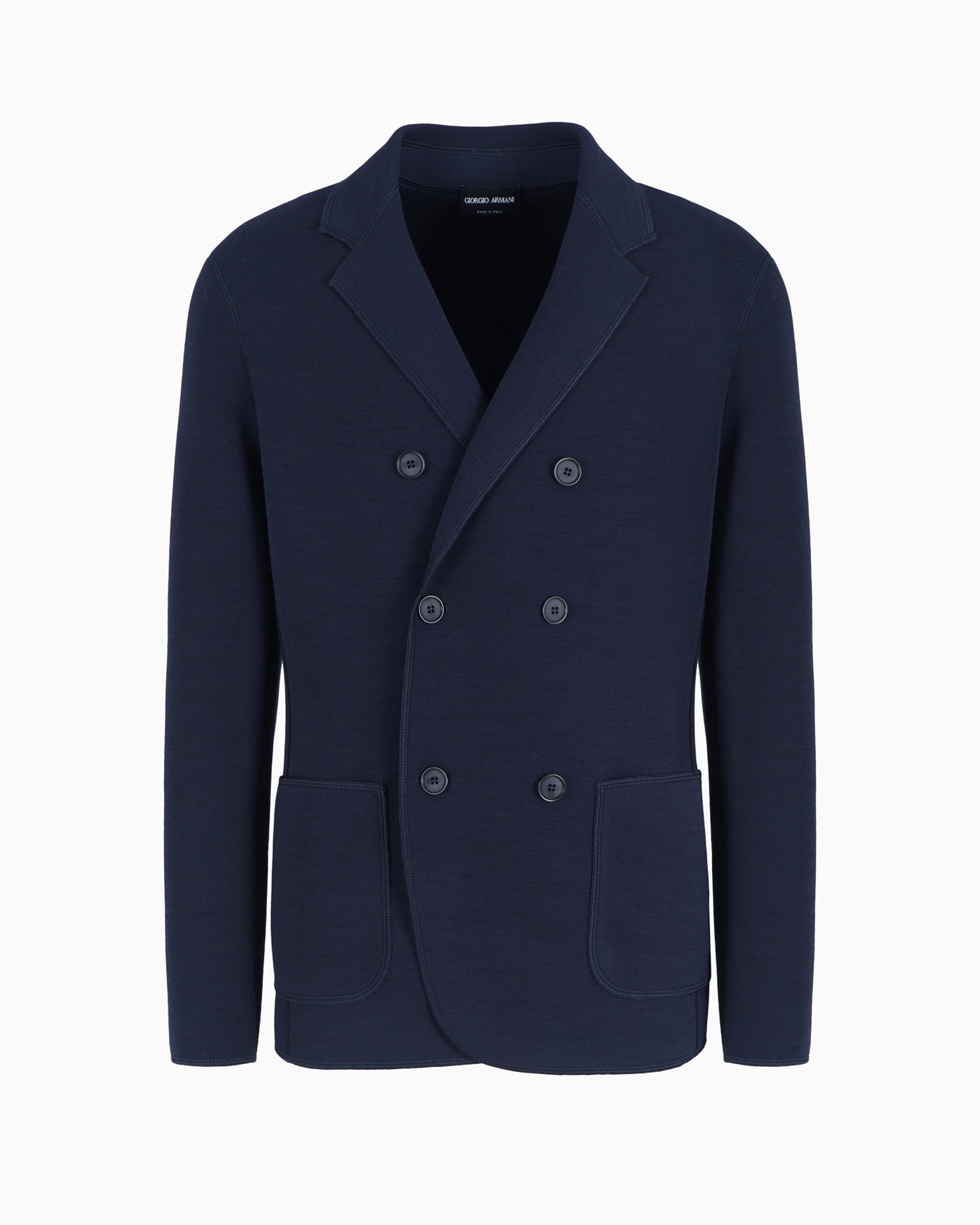 Veste croisée en tissu de laine mélangée Diapositive 0