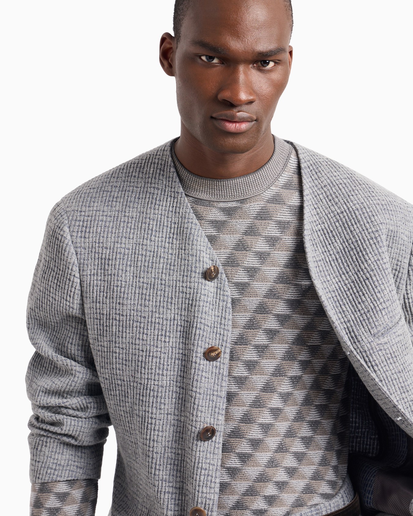 Jacquard virgin-wool, crew-neck jumper Slide 5
