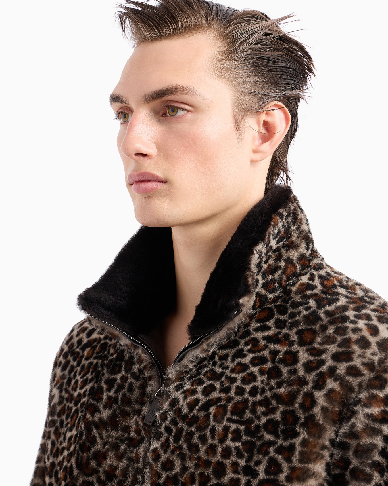 Blouson in shearling stampa animalier Slide 5