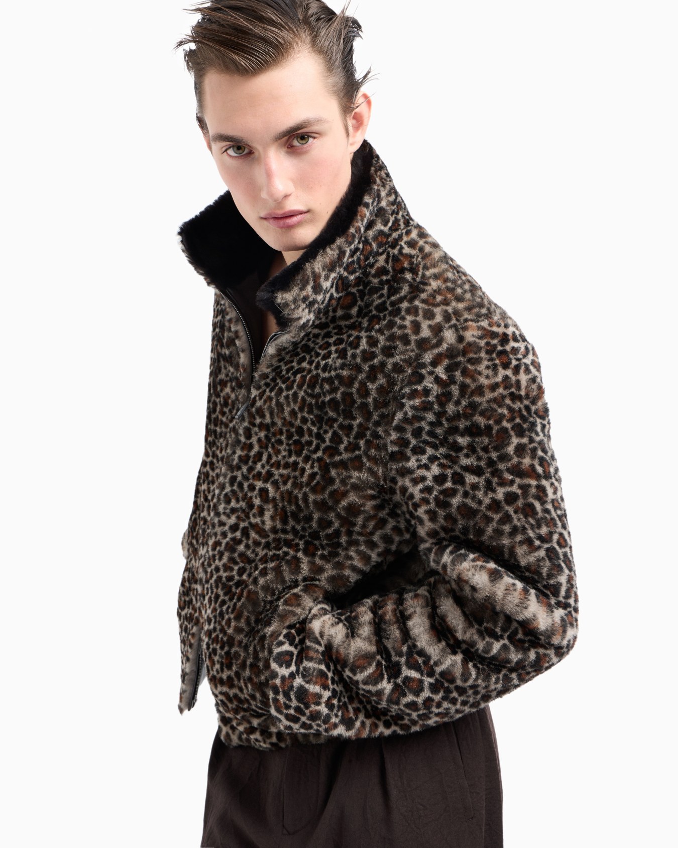 Blouson in shearling stampa animalier Slide 6
