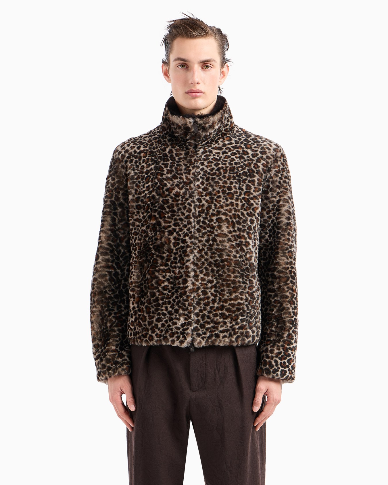 Blouson in shearling stampa animalier Slide 4