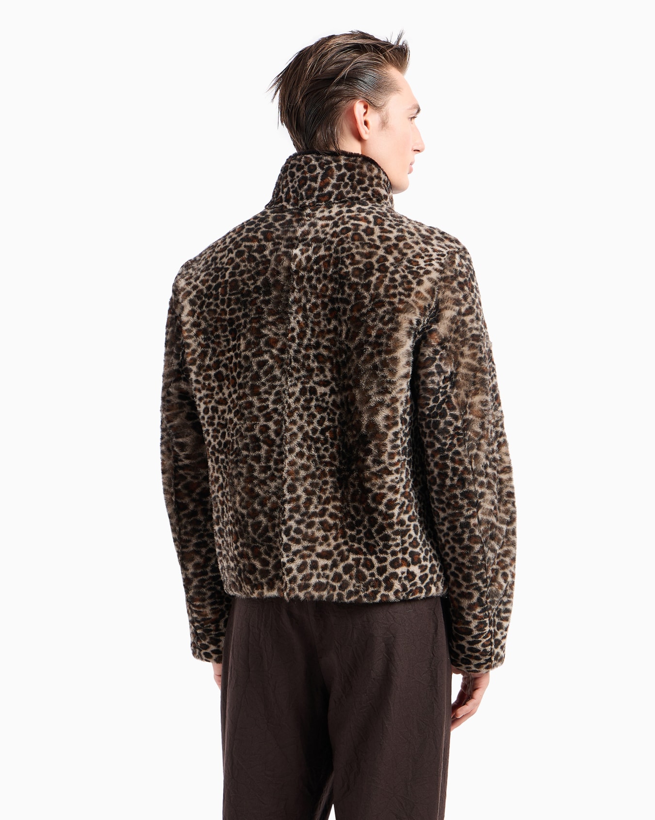 Blouson in shearling stampa animalier Slide 3