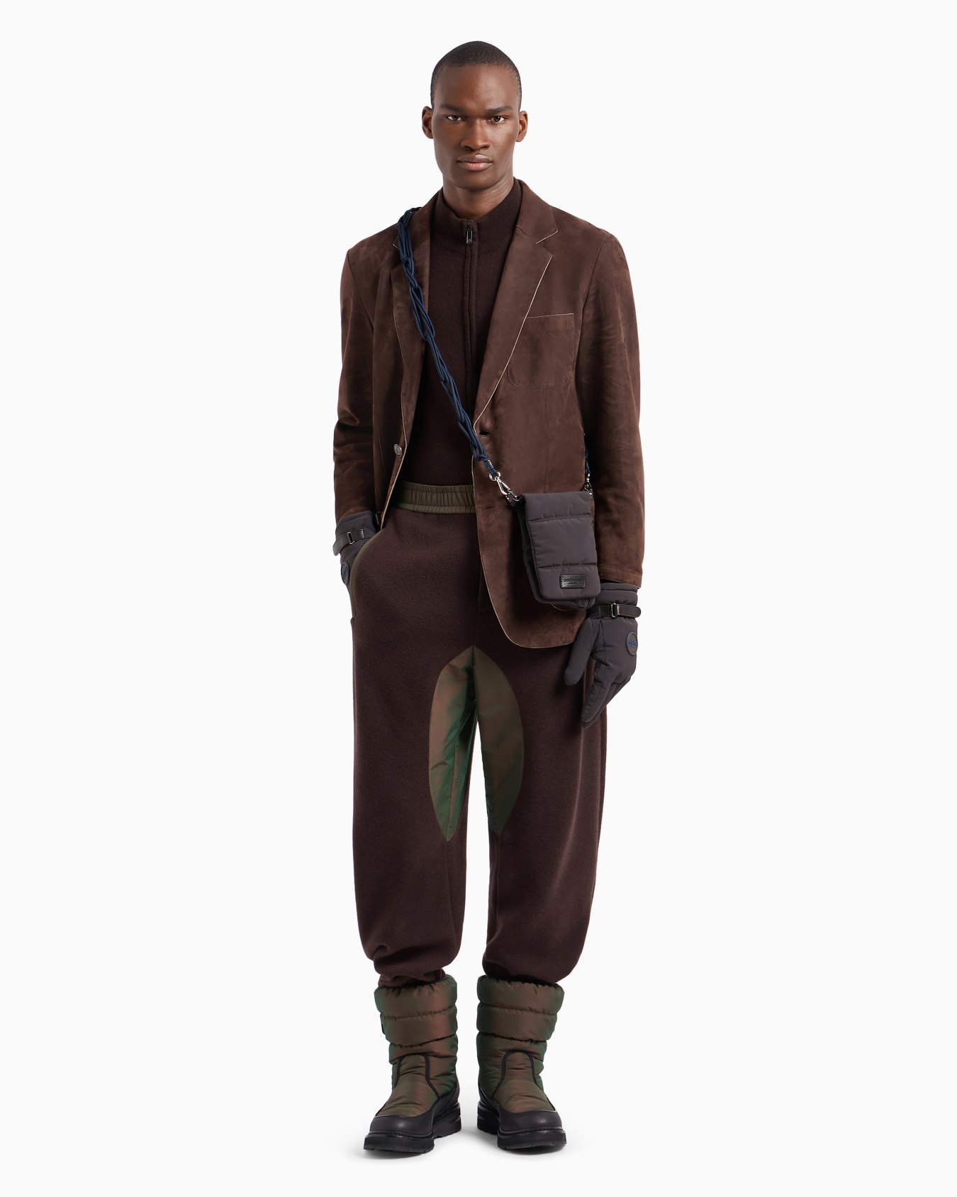 Single-breasted jacket in suede Slide 4