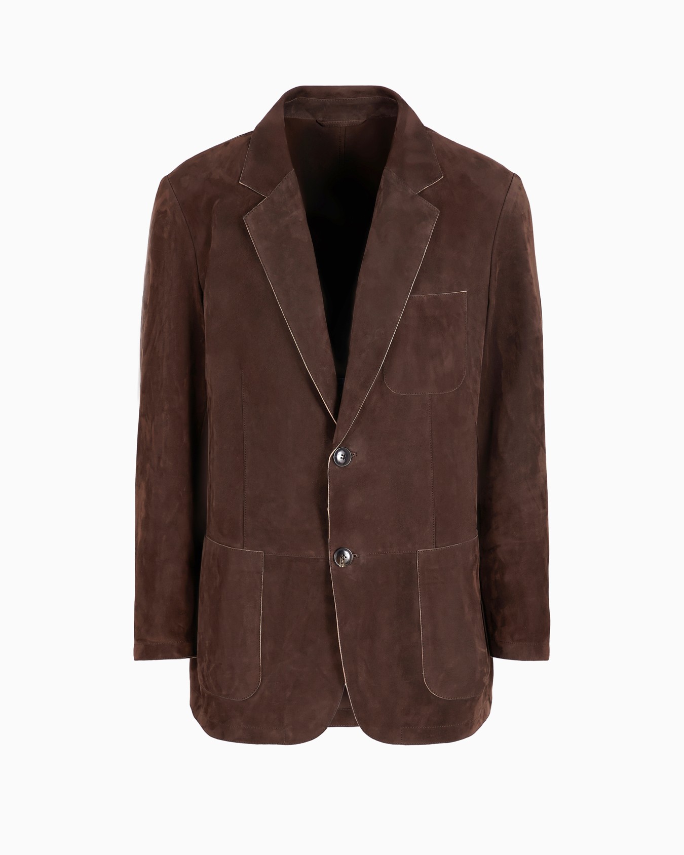 Single-breasted jacket in suede Slide 0