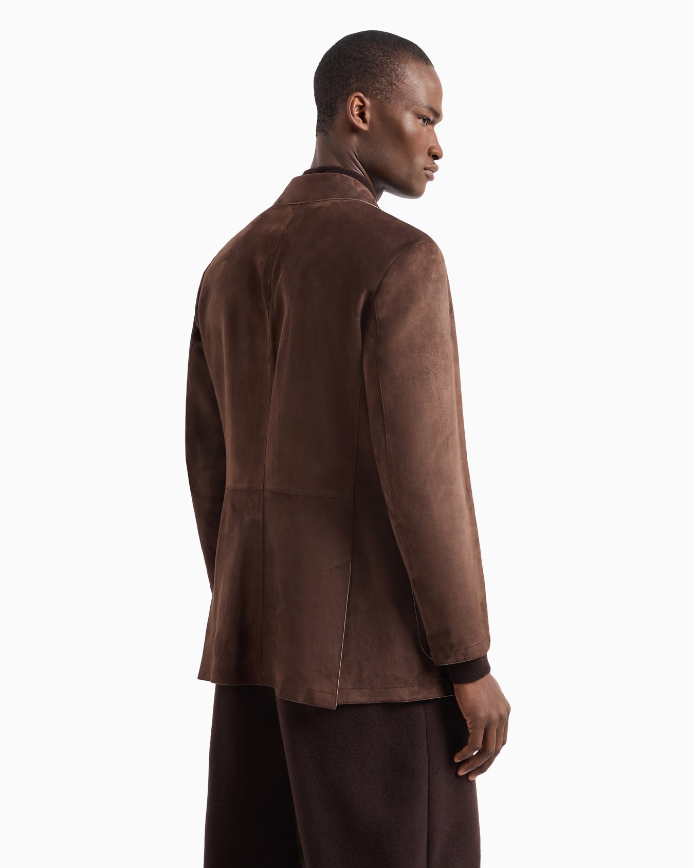 Single-breasted jacket in suede Slide 3