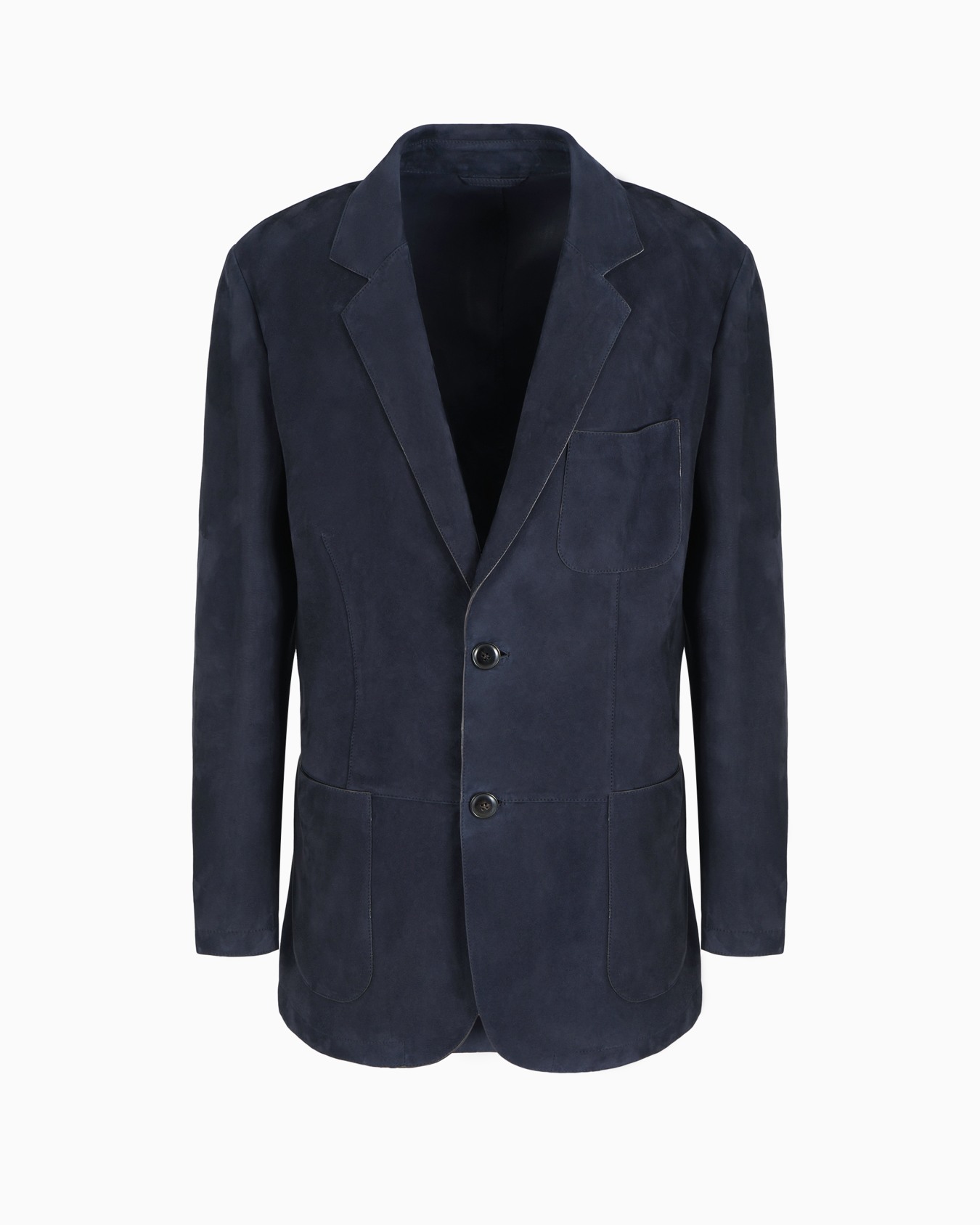 Veste à simple boutonnage en cuir suédé Diapositive 0