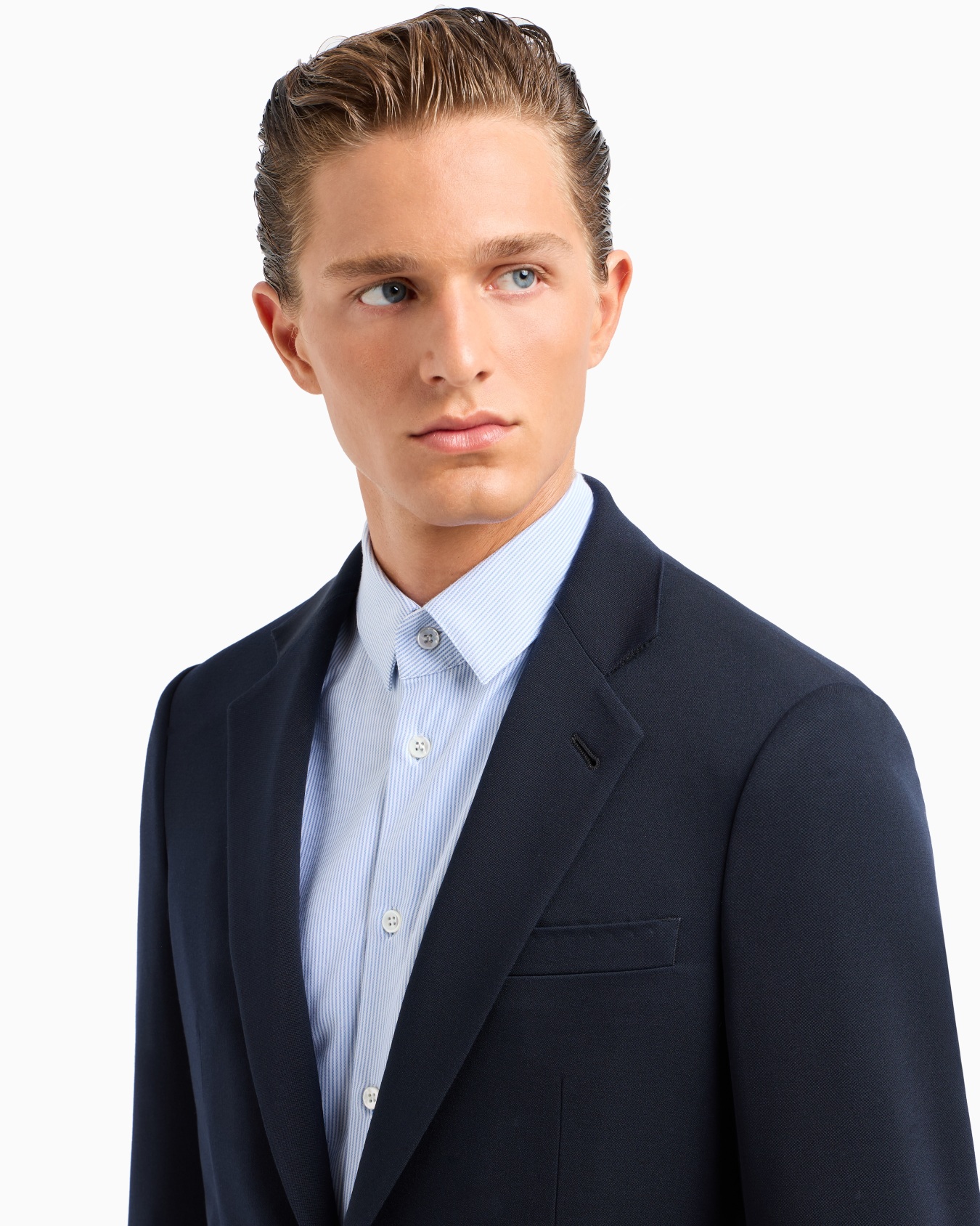 Manhattan Line stretch virgin-wool single-breasted suit Slide 4