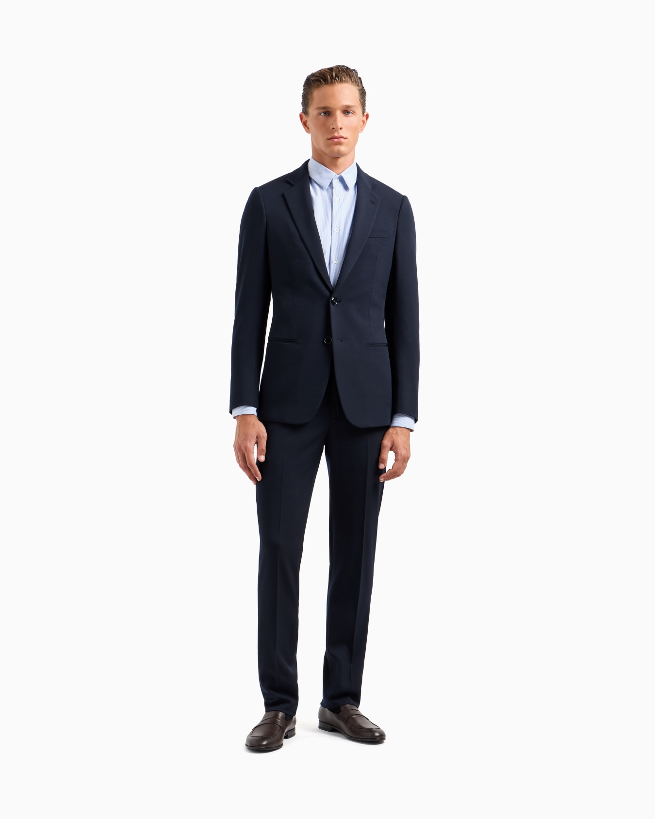 Manhattan Line stretch virgin-wool single-breasted suit Slide 3