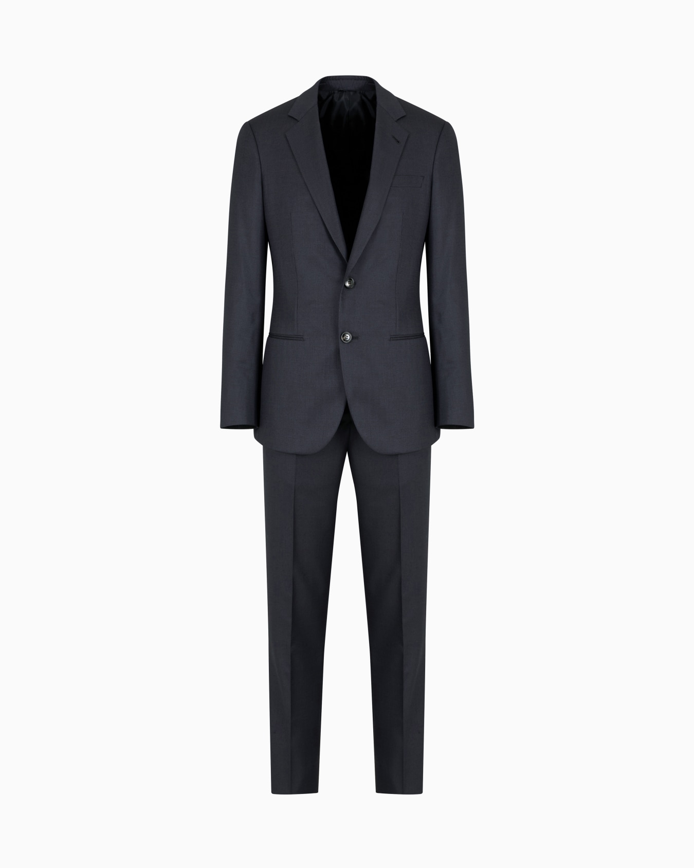 Manhattan Line virgin-wool single-breasted suit with a micro-check motif Slide 0