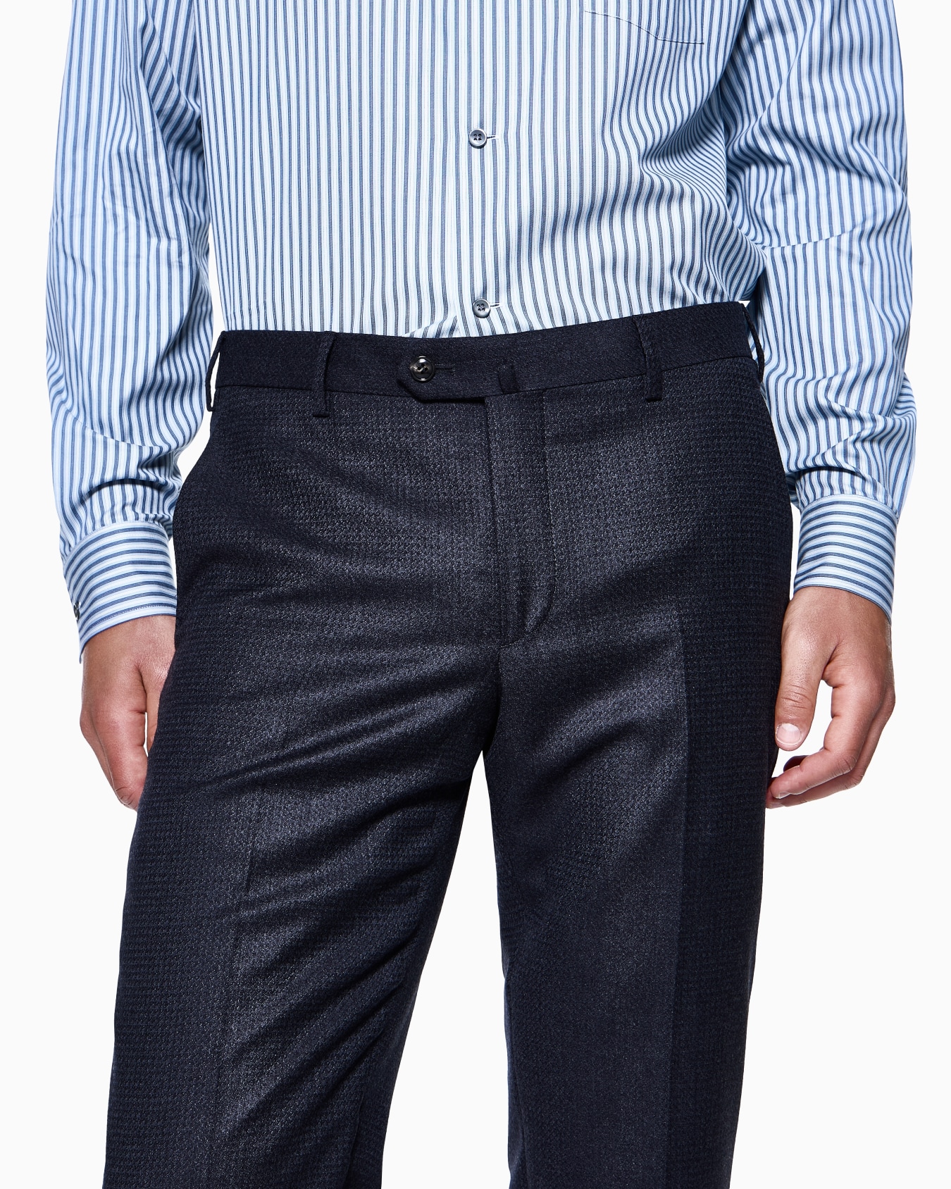 Manhattan Line single-breasted suit in houndstooth wool and cashmere Slide 4