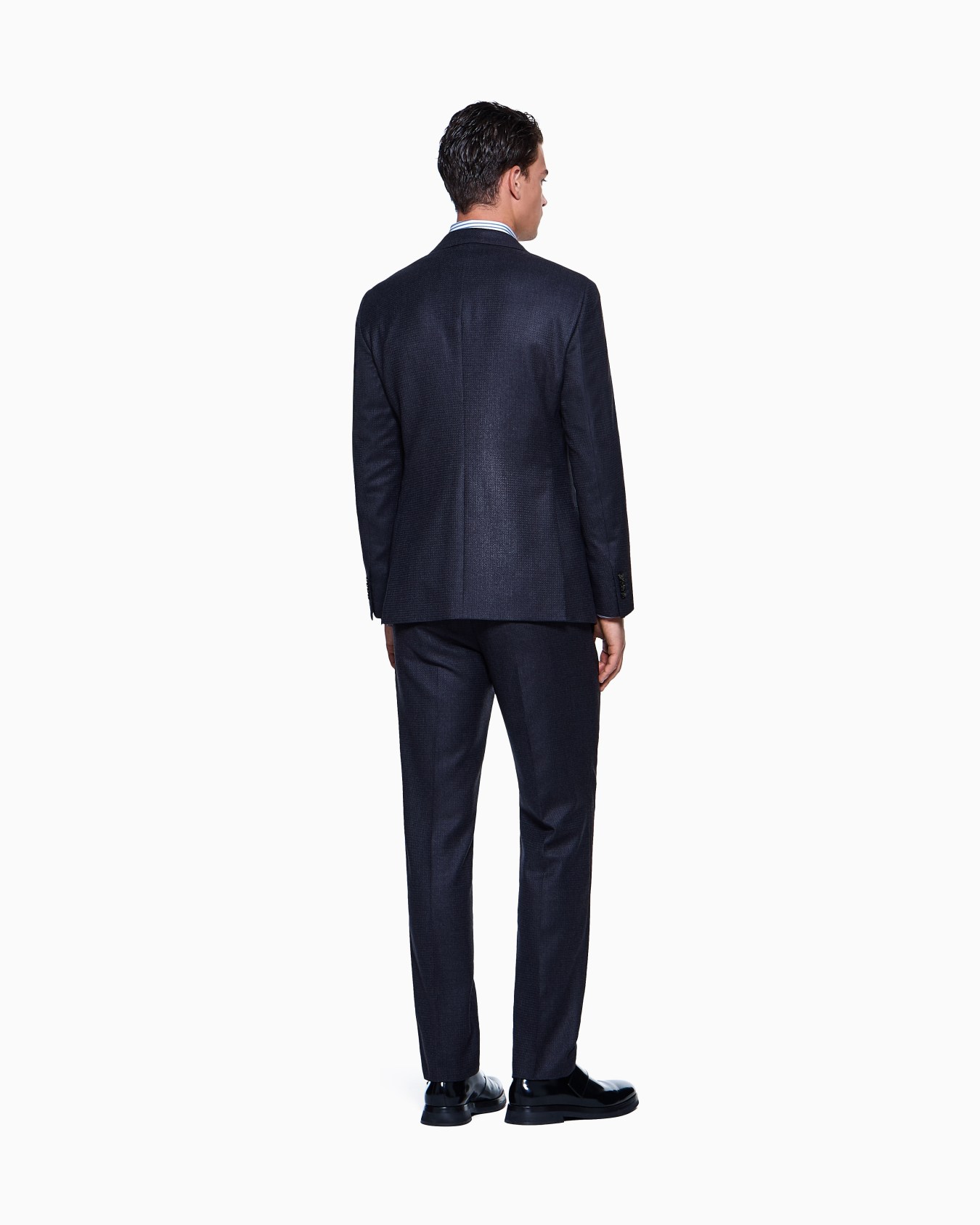 Manhattan Line single-breasted suit in houndstooth wool and cashmere Slide 2