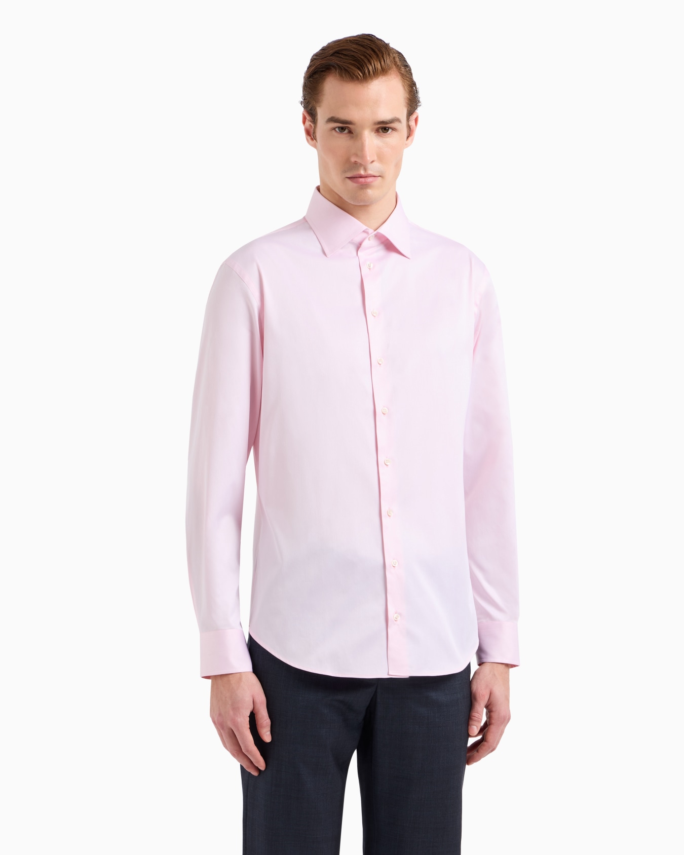 Regular-fit shirt in cotton twill Slide 3