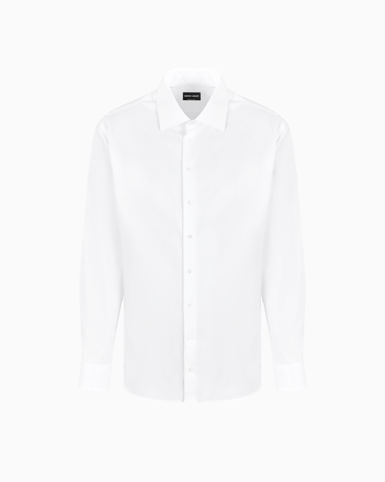 Camisa regular fit en sarga de algodón de máxima calidad Diapositiva 0