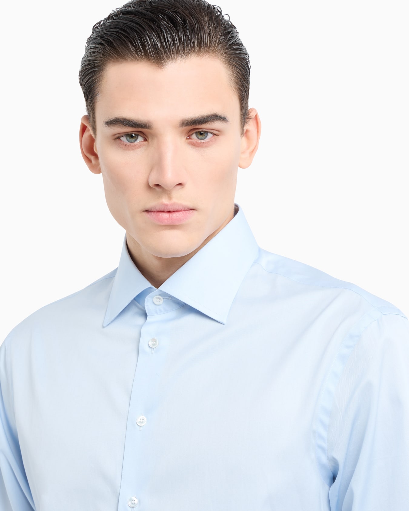 Regular-fit shirt in luxury cotton twill Slide 4