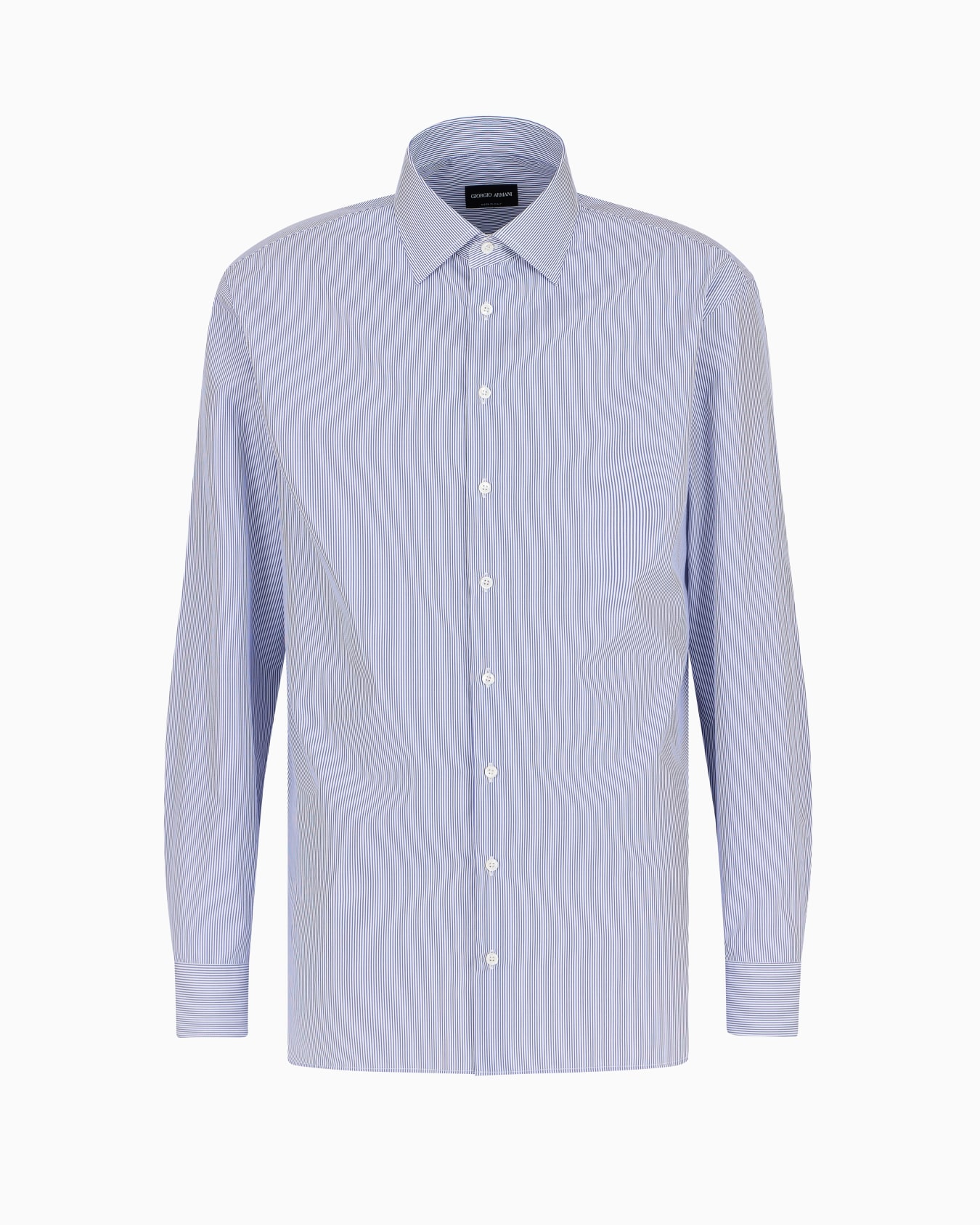 Regular-fit shirt in striped luxury cotton Slide 0