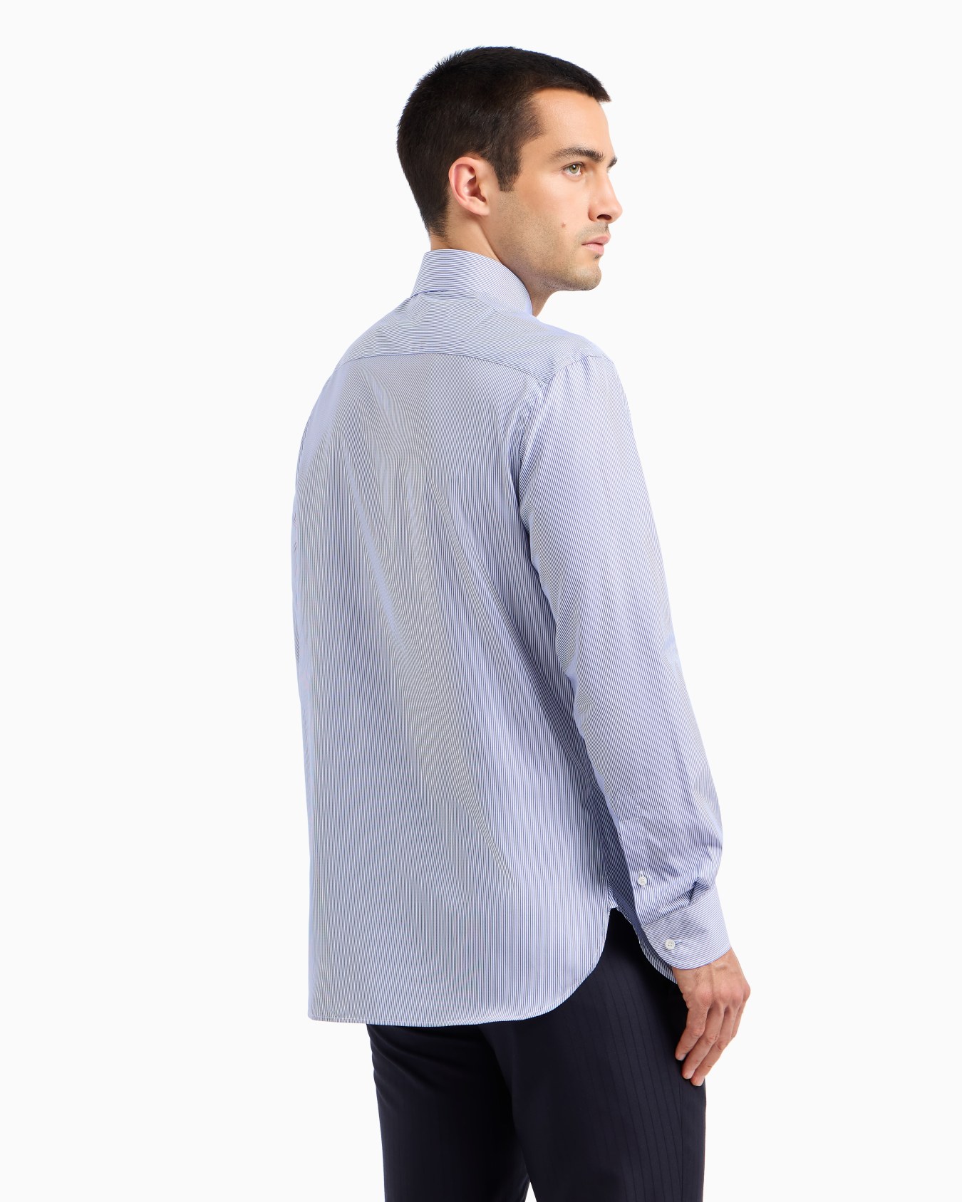 Regular-fit shirt in striped luxury cotton Slide 2