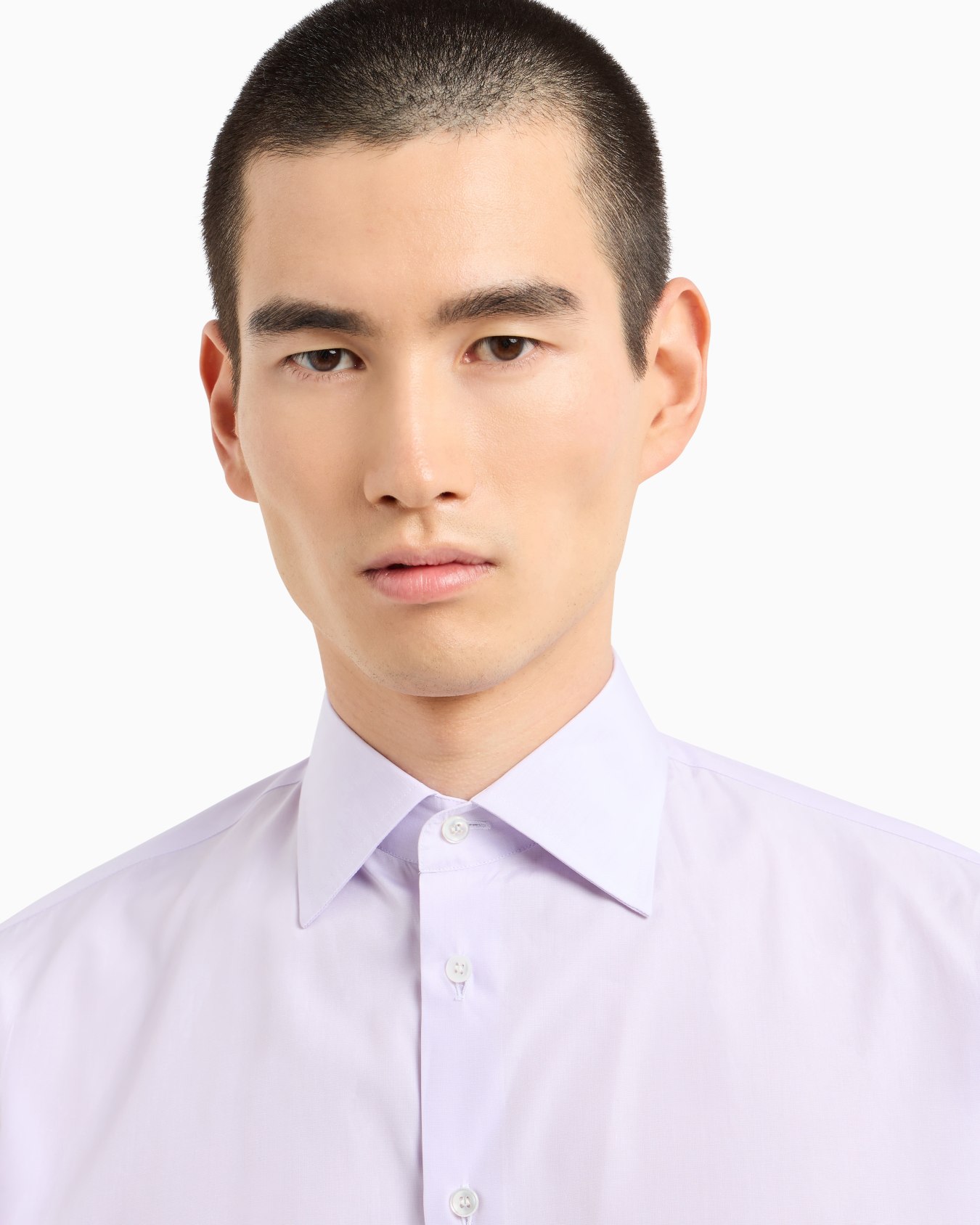 Camisa regular fit en algodón de máxima calidad con microestampado Diapositiva 4