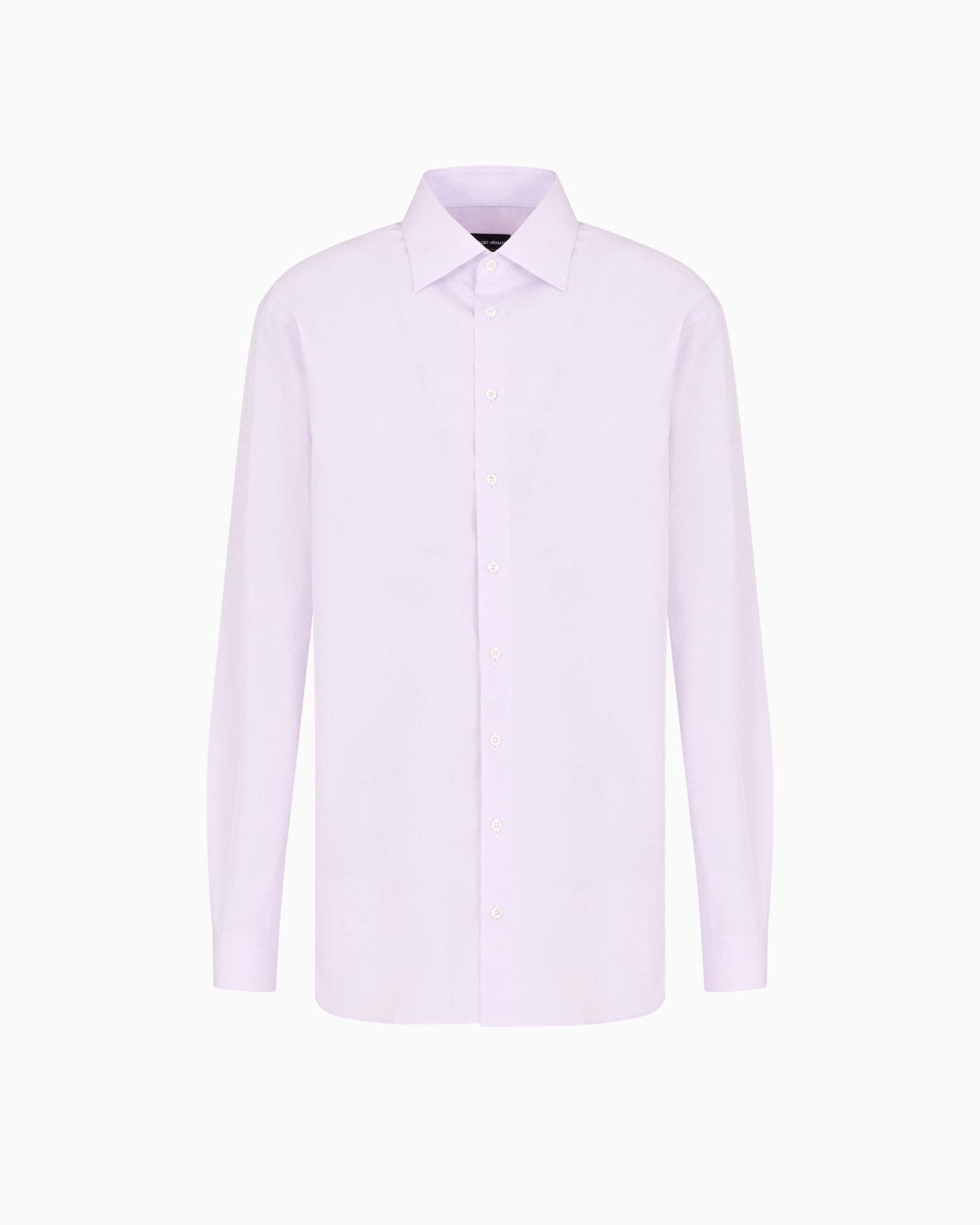 Camisa regular fit en algodón de máxima calidad con microestampado Diapositiva 0