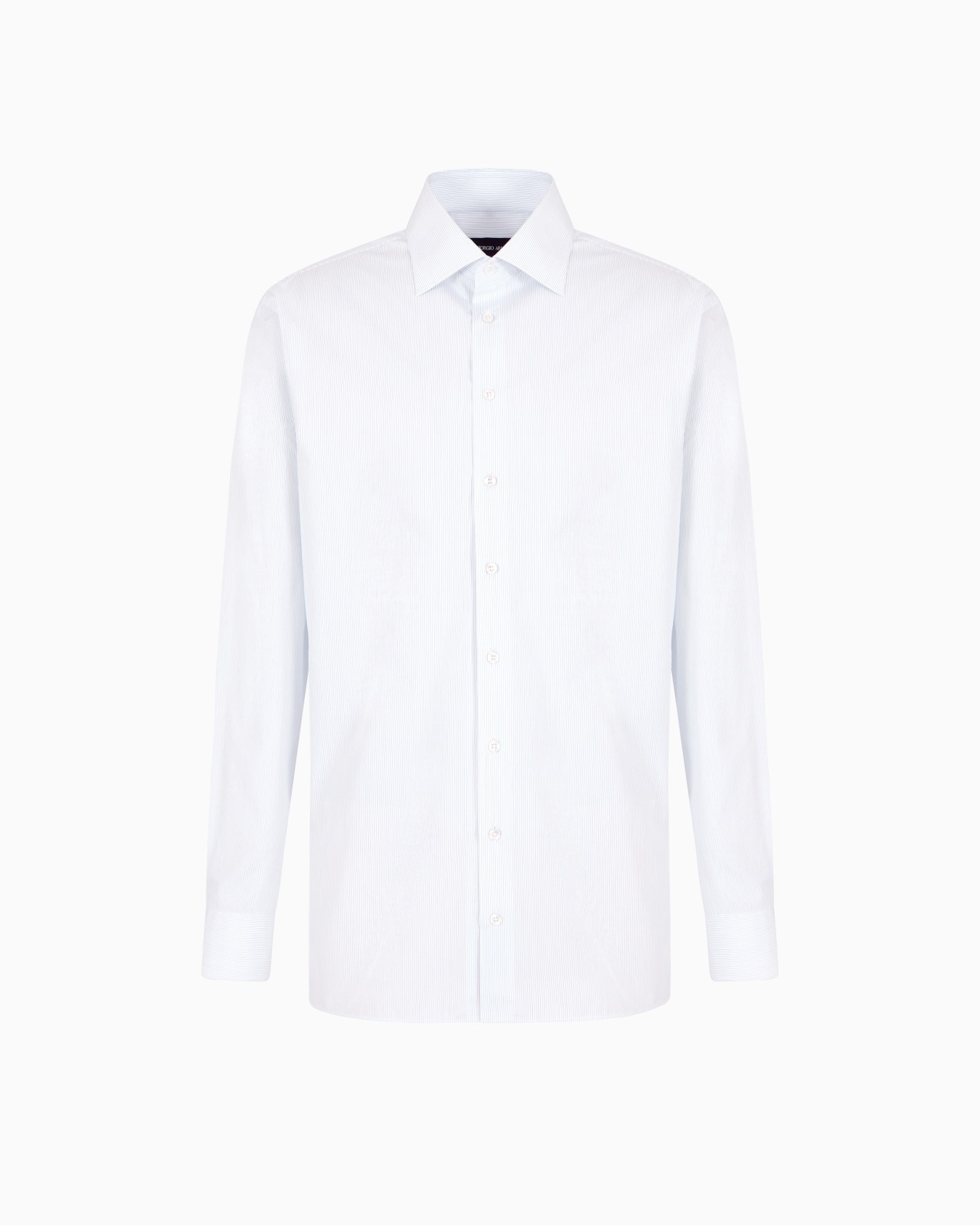 Chemise coupe classique en coton luxueux à rayures Diapositive 0