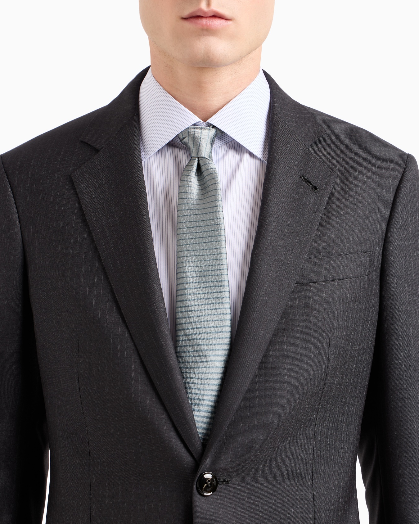 Regular-fit shirt in luxury striped cotton Slide 4