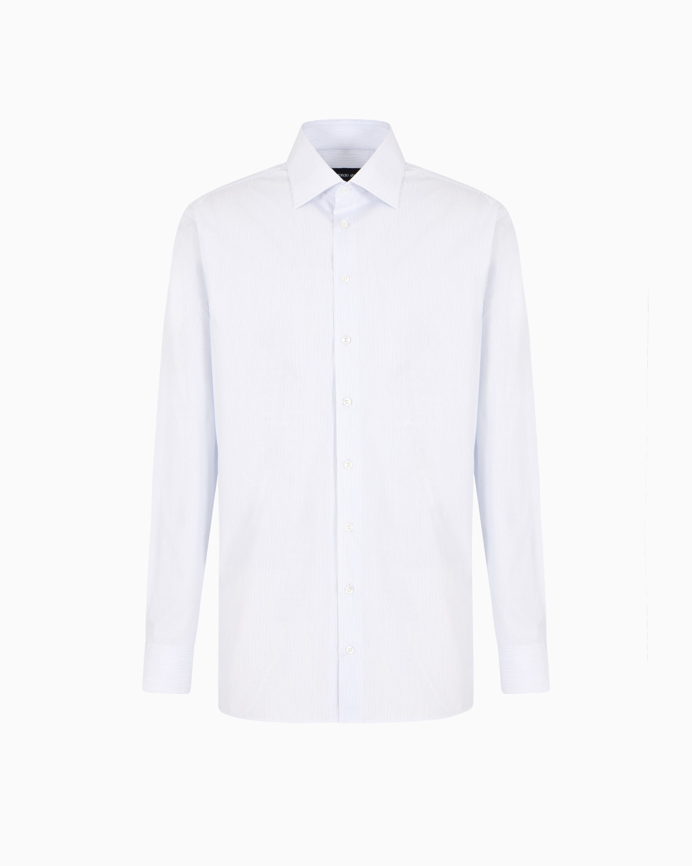 Regular-fit shirt in luxury striped cotton Slide 0