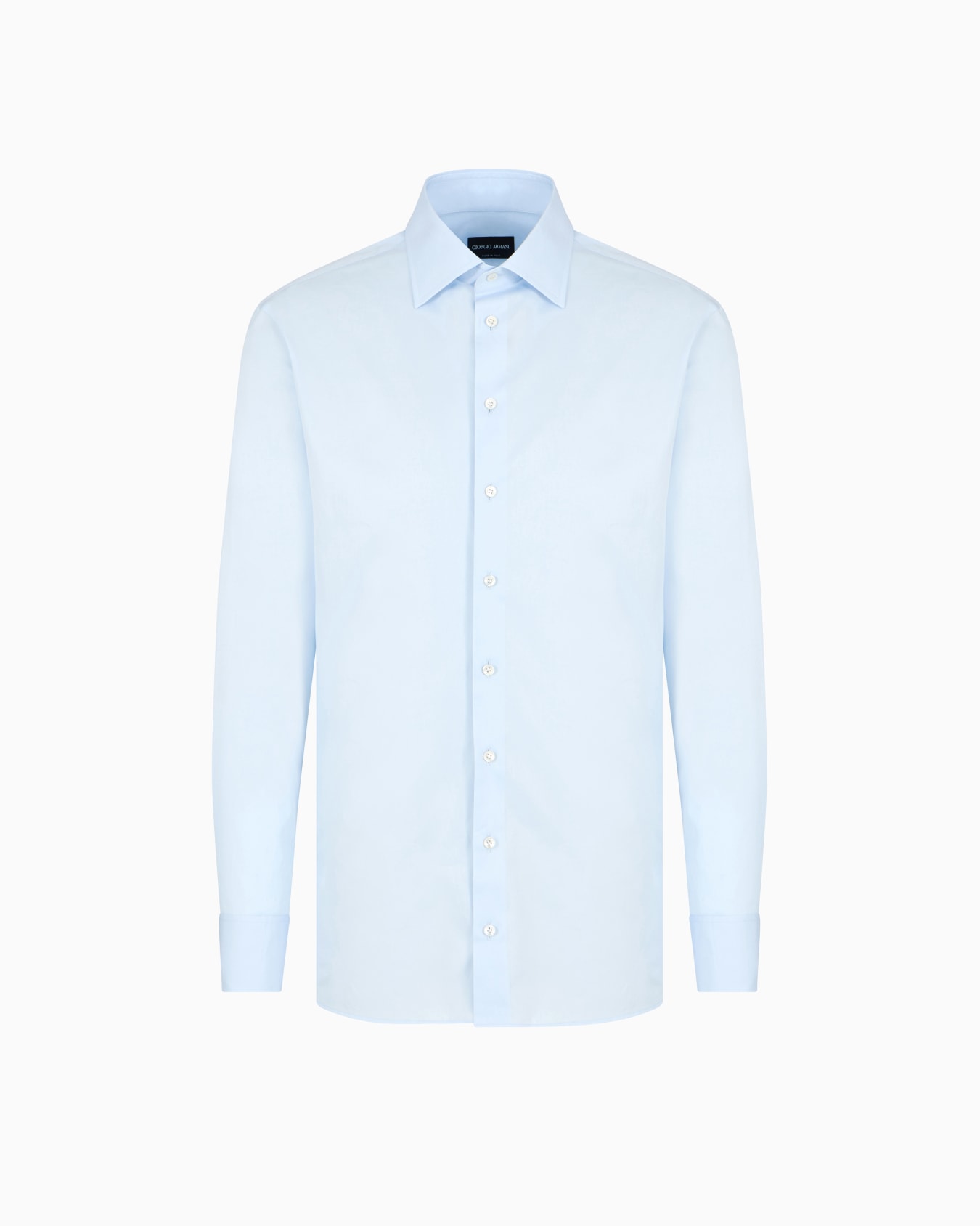 Chemise coupe classique en sergé de coton luxueux Diapositive 0