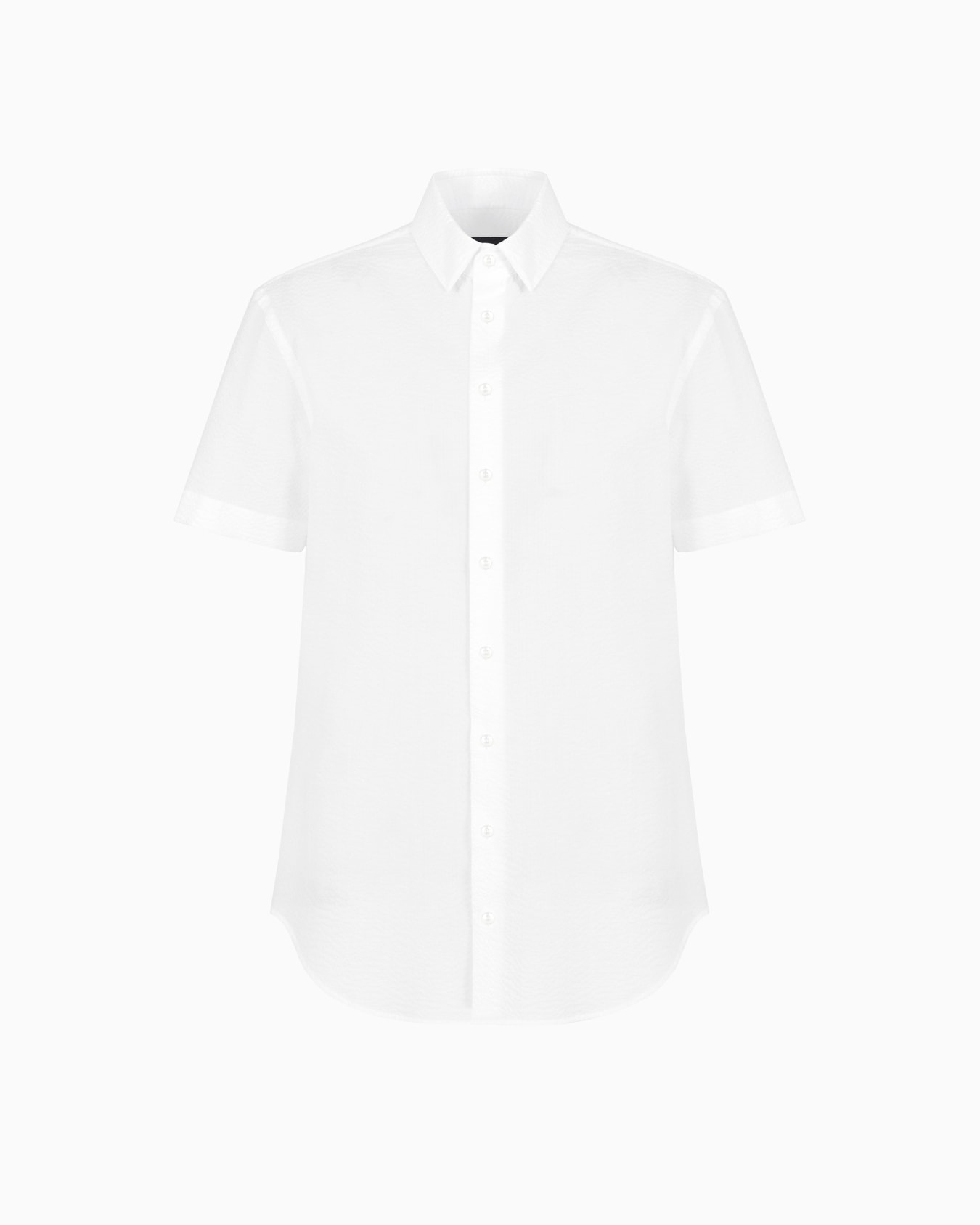 Chemise à manches courtes en seersucker de coton Diapositive 0