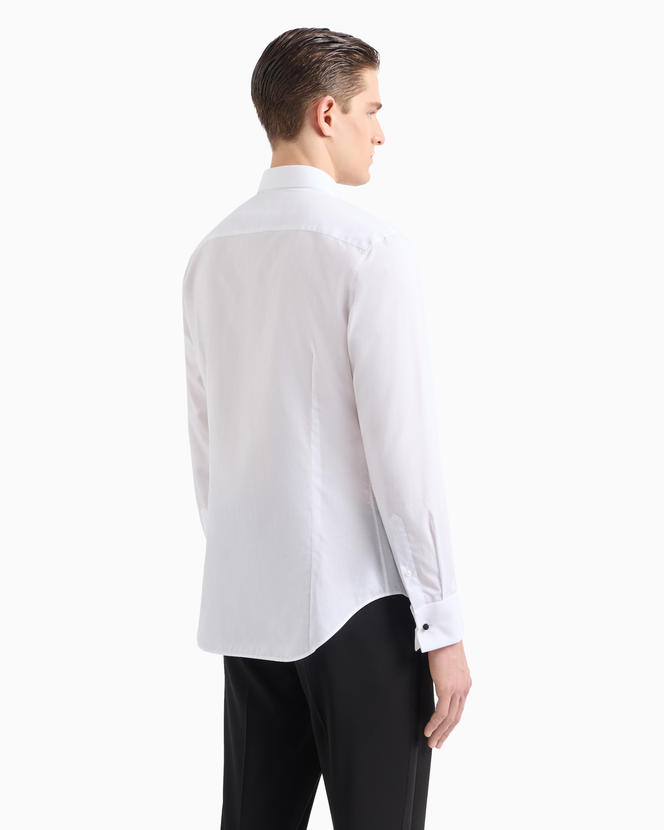 Chemise de smoking en coton avec détail plissé Diapositive 2