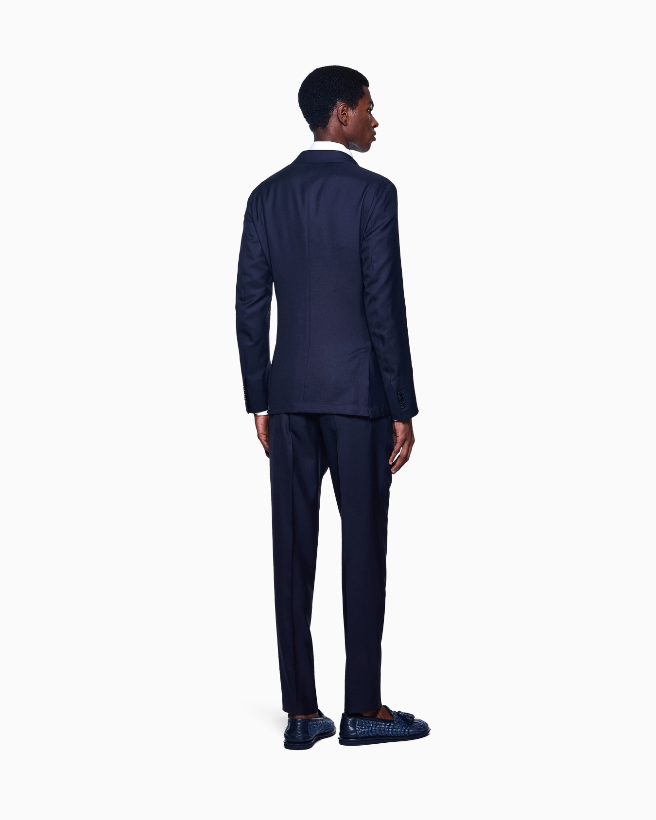 Napoli Line double-breasted suit in lightweight cashmere and silk twill Slide 2
