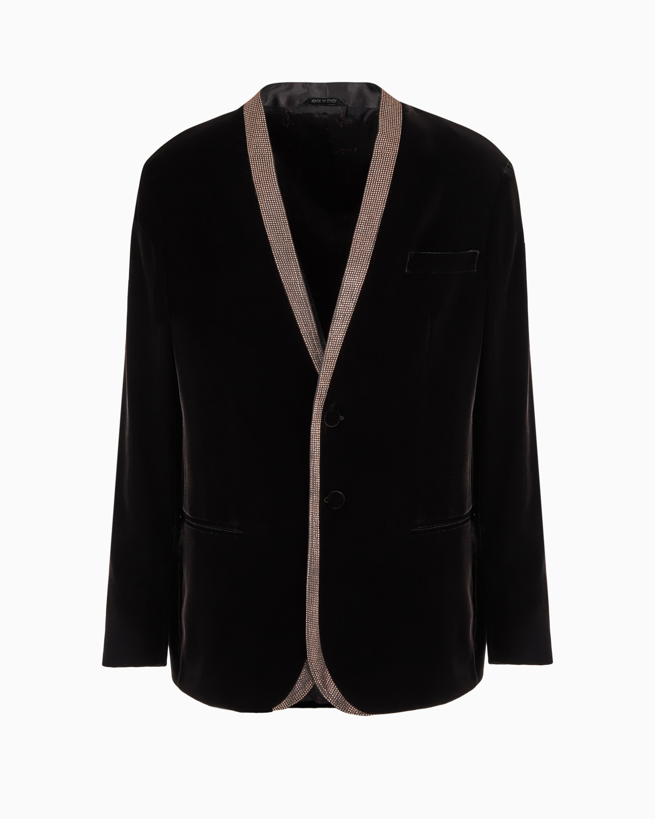 Giorgio’s velvet single-breasted tuxedo jacket Slide 0