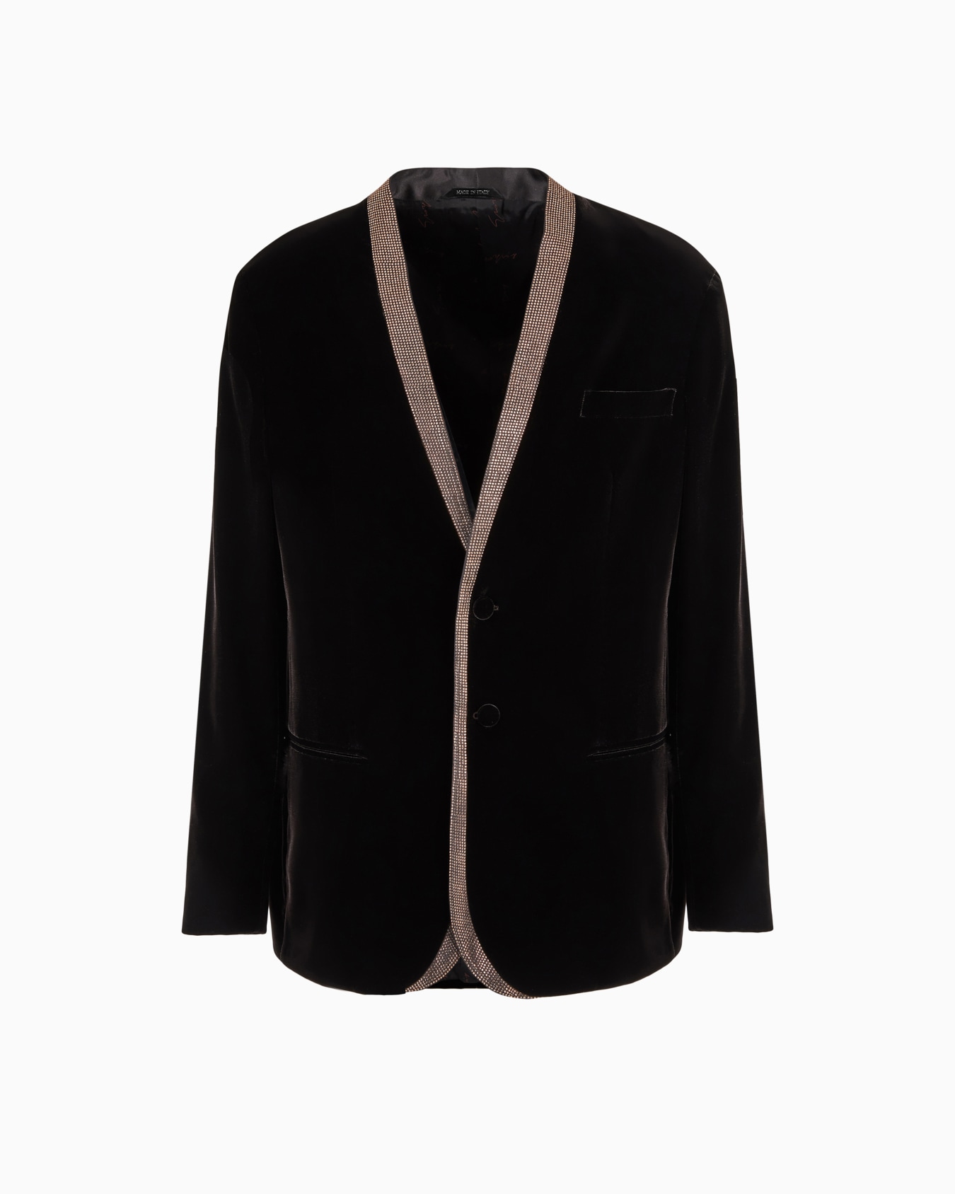 Giorgio’s velvet single-breasted tuxedo jacket Slide 0