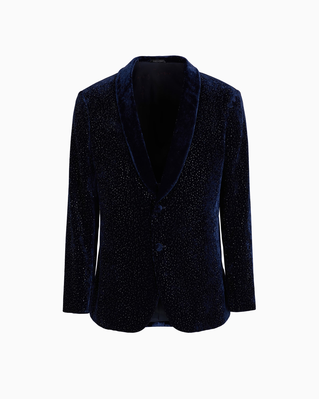 Giorgio’s velvet and crystals single-breasted tuxedo jacket Slide 0