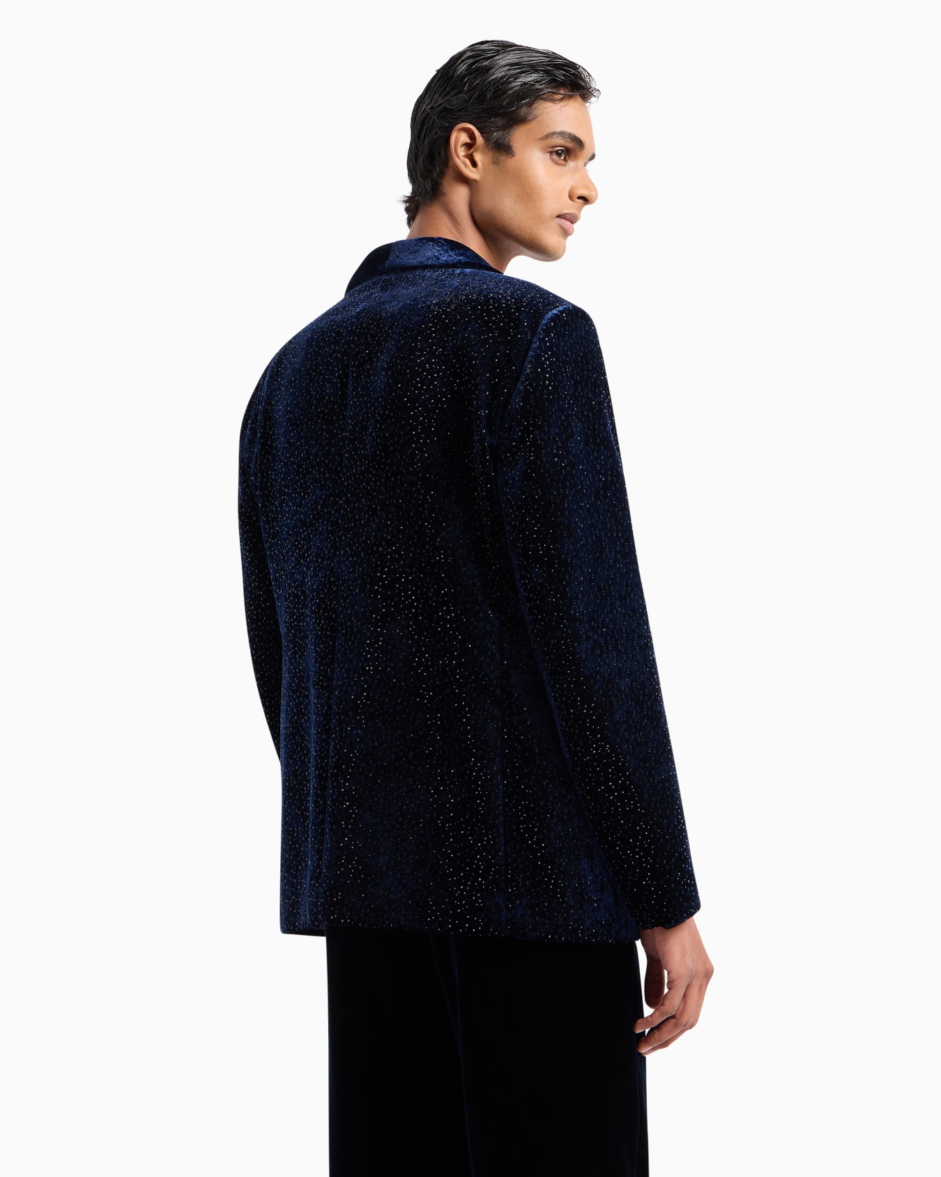 Giorgio’s velvet and crystals single-breasted tuxedo jacket Slide 3