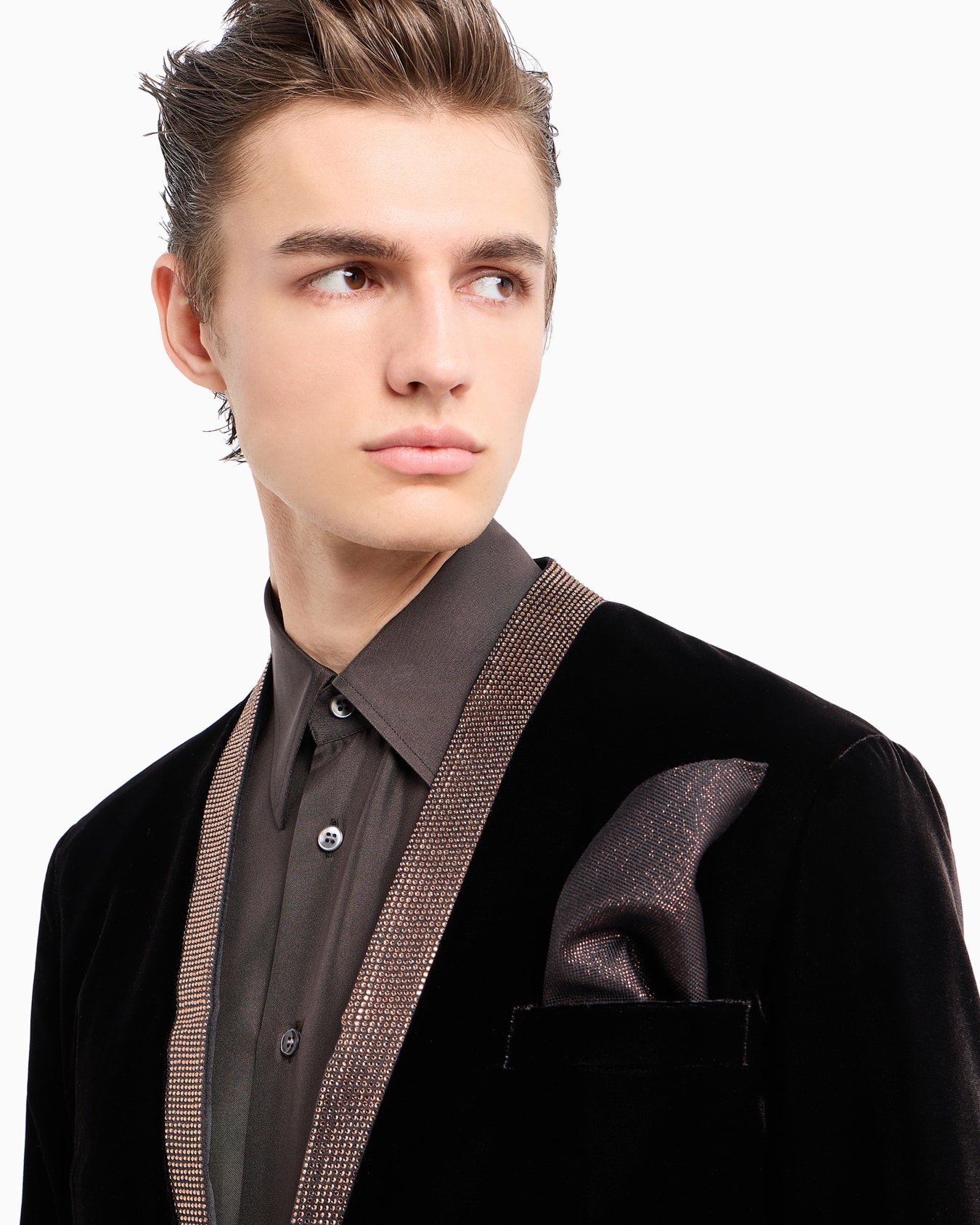 Giorgio's Camicia  regular fit in twill di seta Slide 5
