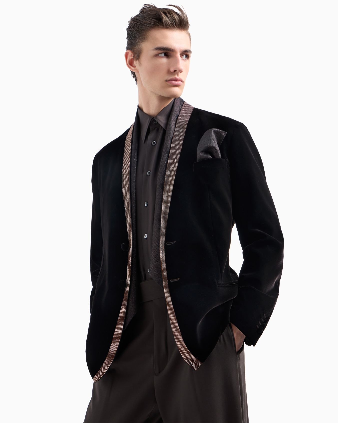 Giorgio's Camicia  regular fit in twill di seta Slide 6