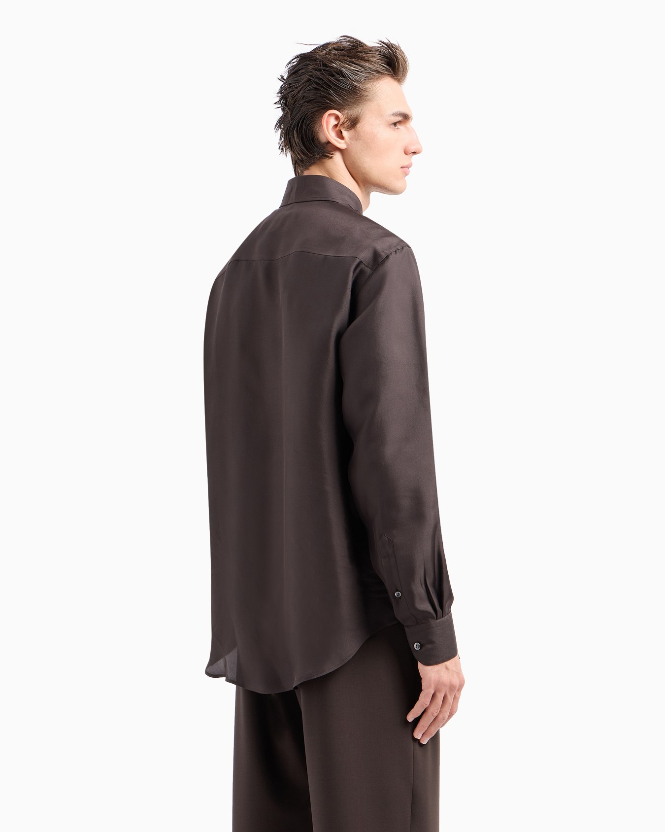Giorgio's Camicia  regular fit in twill di seta Slide 3