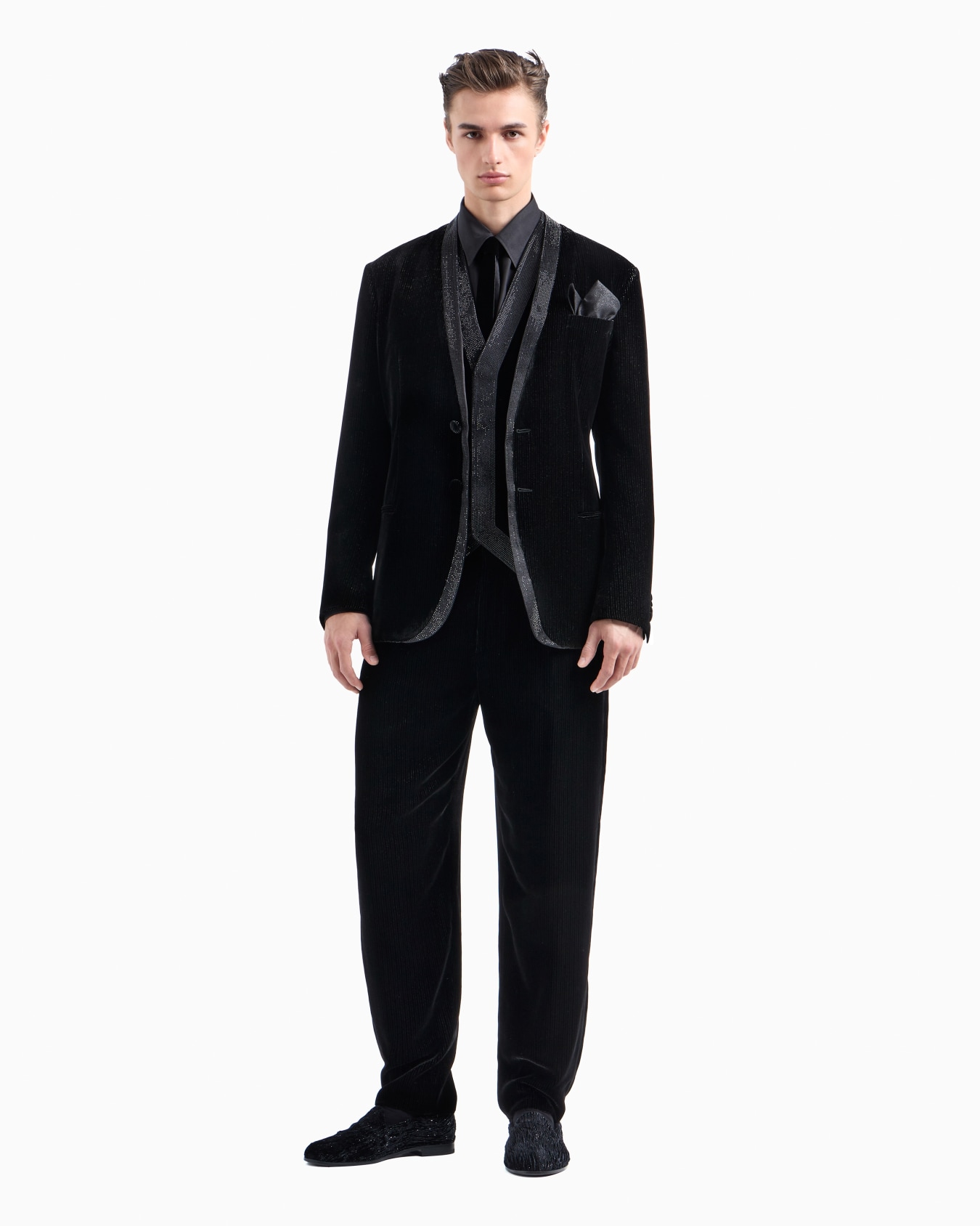 Giorgio's regular-fit silk twill shirt Slide 4