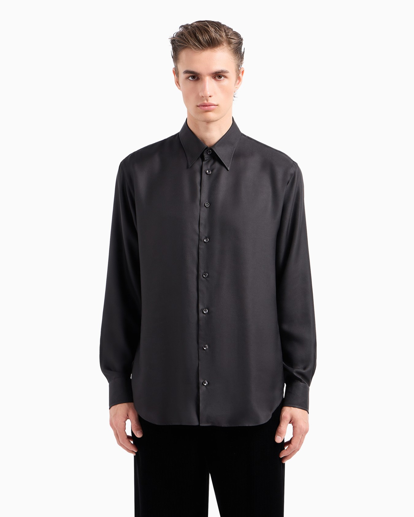 Giorgio's Camicia  regular fit in twill di seta Slide 4