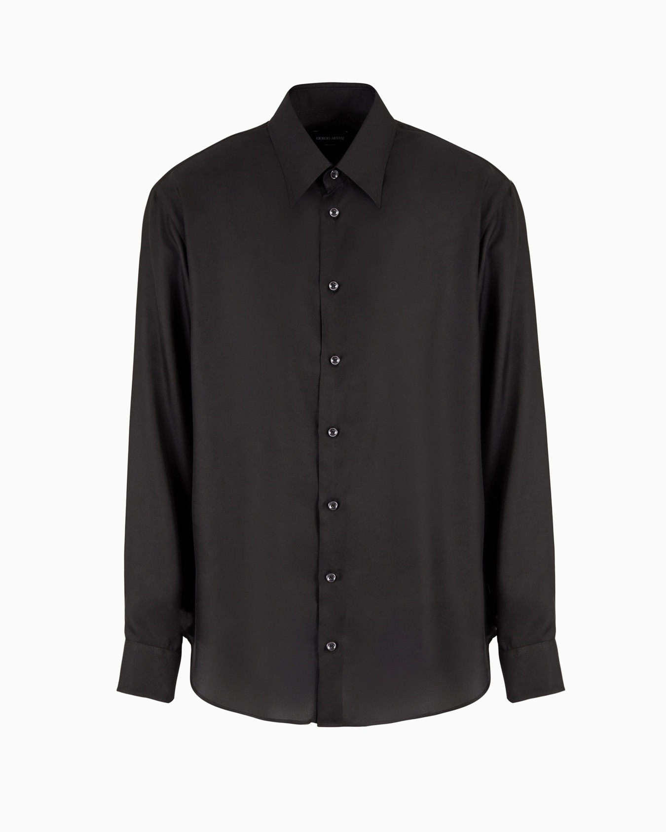 Giorgio's regular-fit silk twill shirt Slide 0