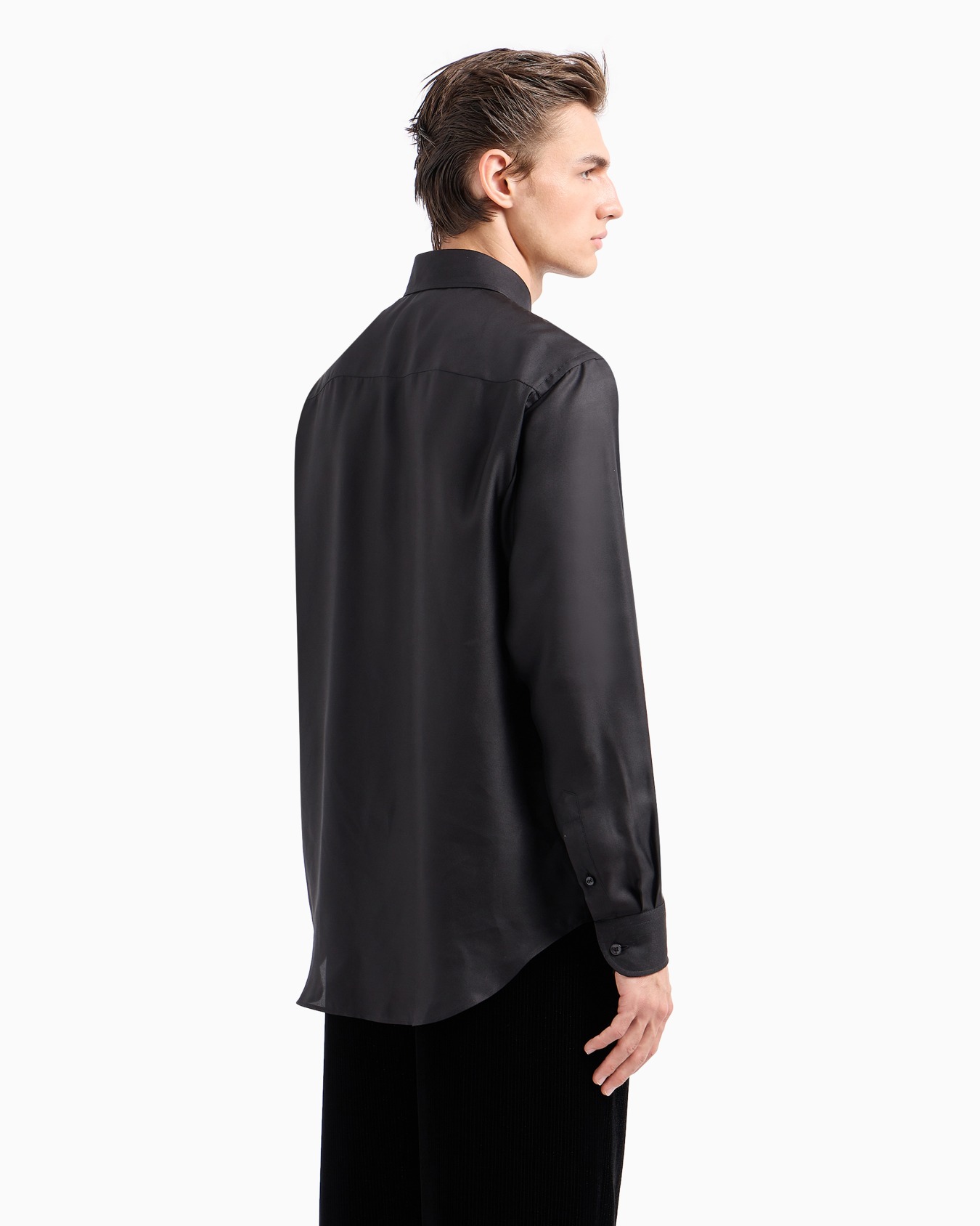 Giorgio's Camicia  regular fit in twill di seta Slide 3