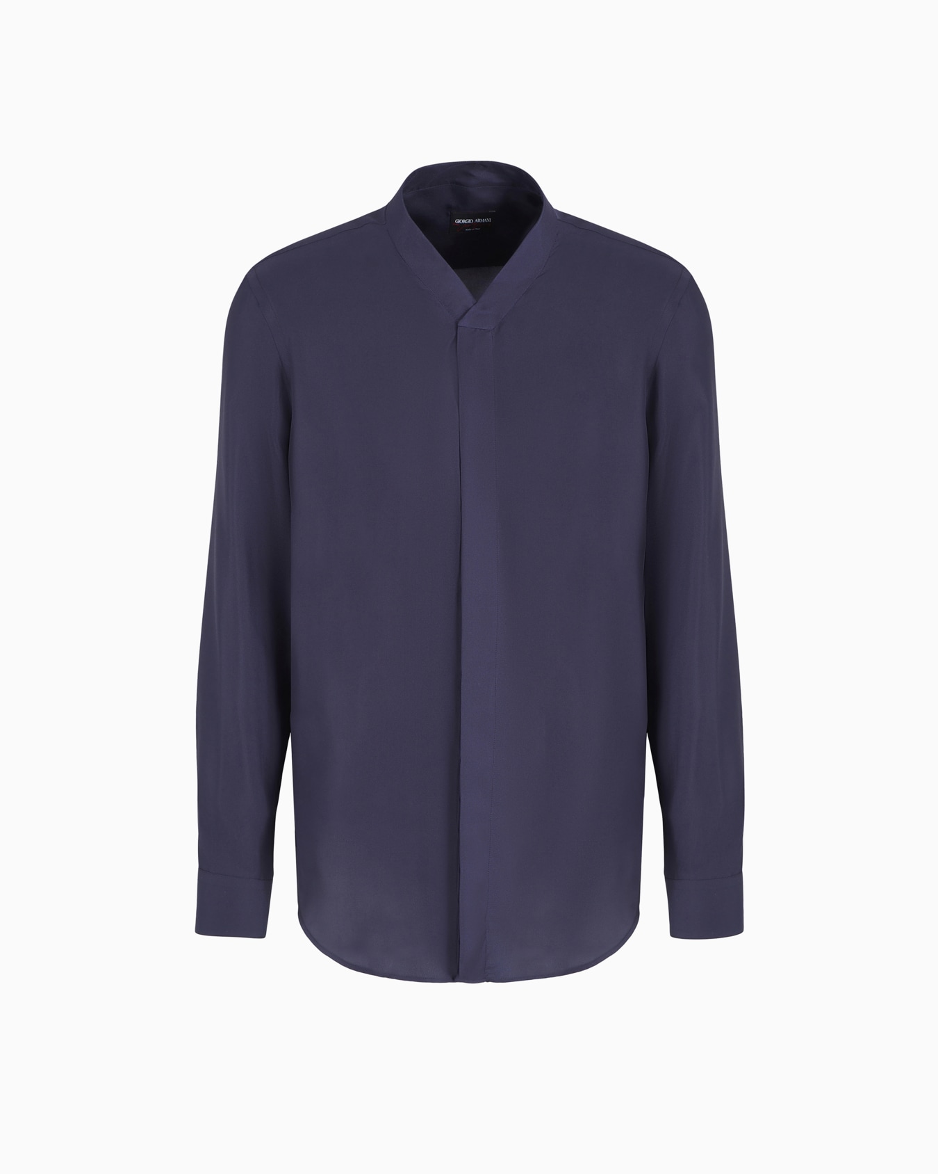 Giorgio's regular-fit silk twill shirt Slide 0