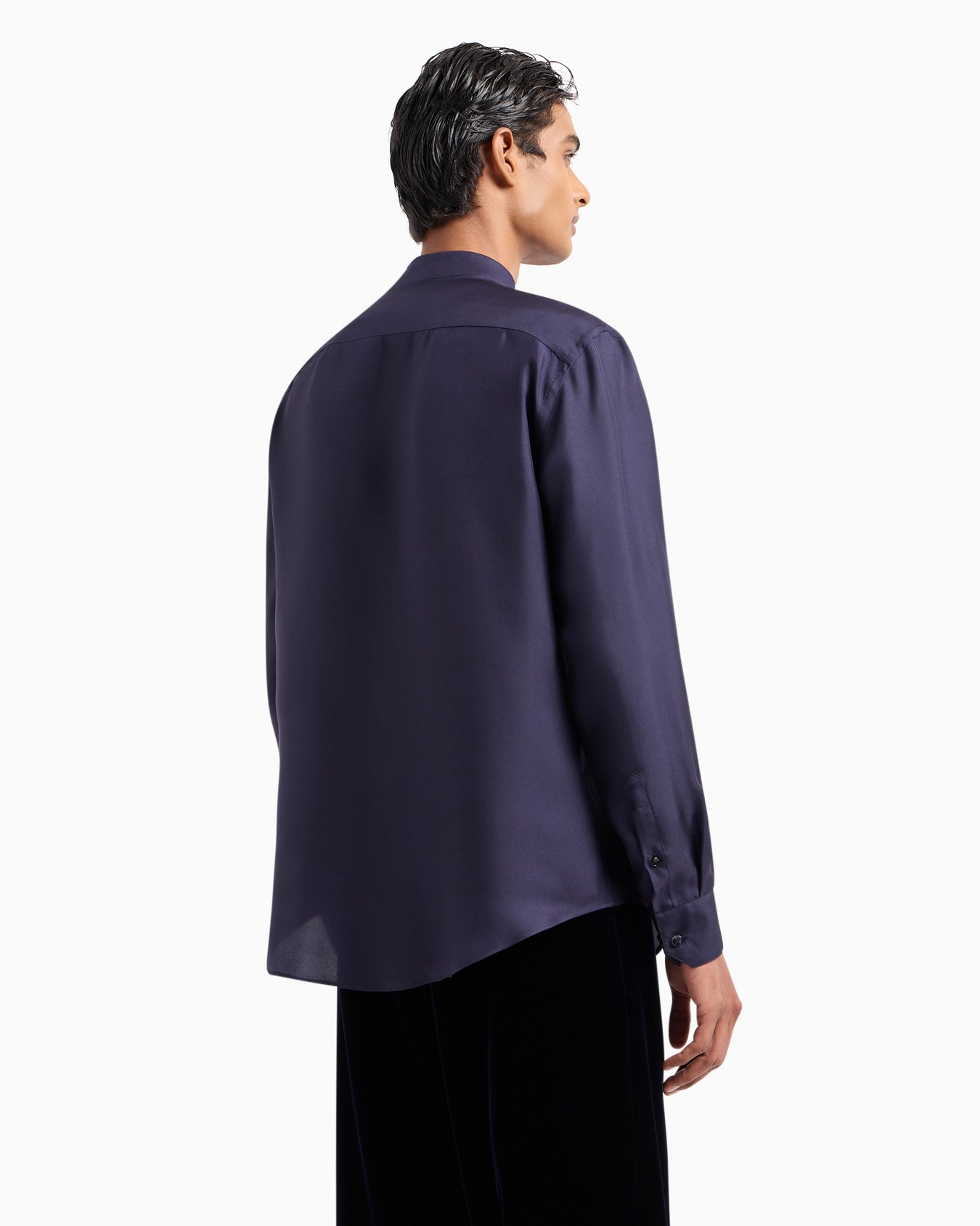 Giorgio's regular-fit silk twill shirt Slide 3