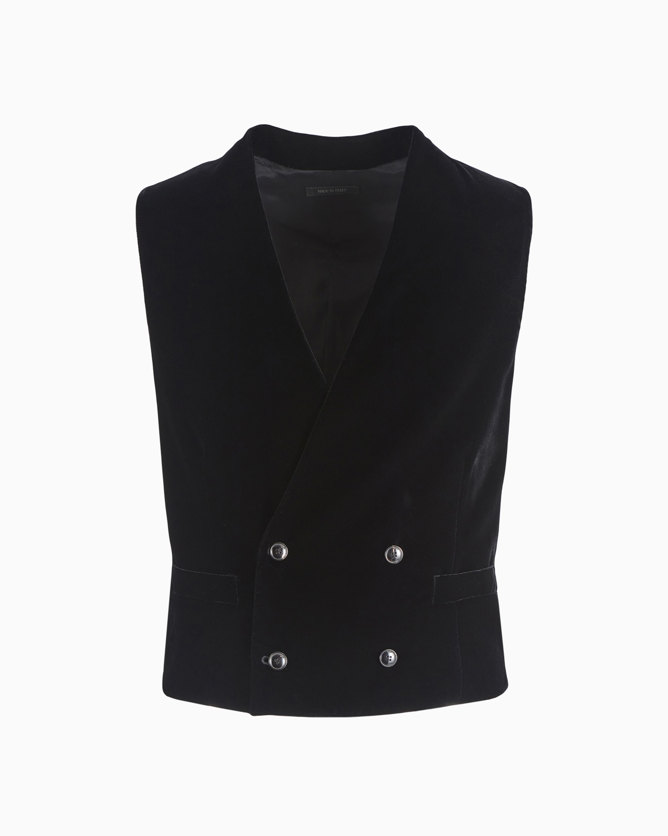 Double-breasted waistcoat in velvet Slide 0