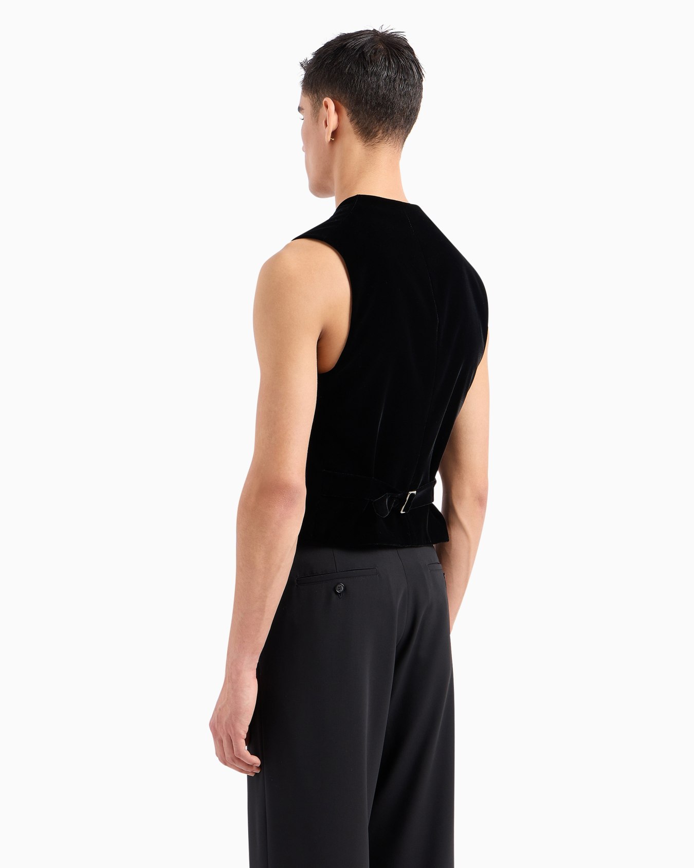 Double-breasted waistcoat in velvet Slide 3