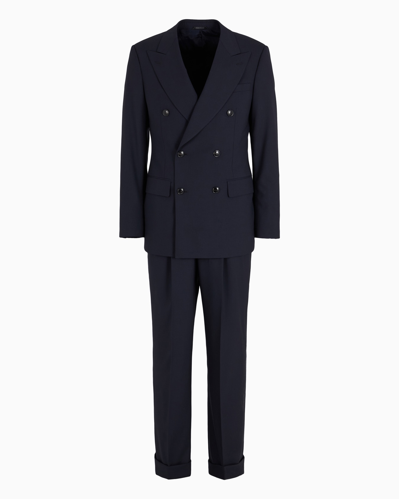 Virgin wool and cashmere double-breasted Royal line suit Slide 0