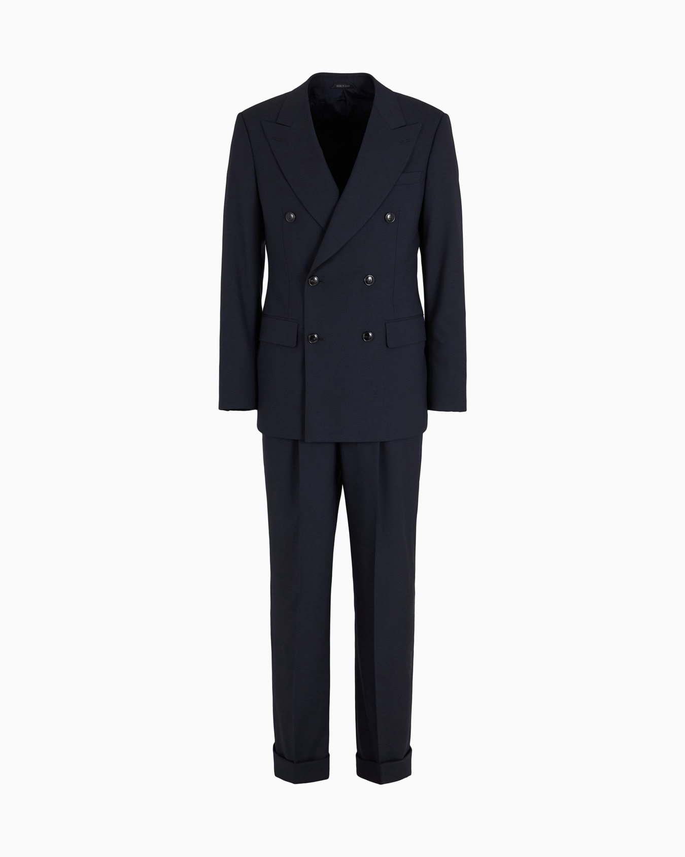Virgin wool and cashmere double-breasted Royal line suit Slide 0
