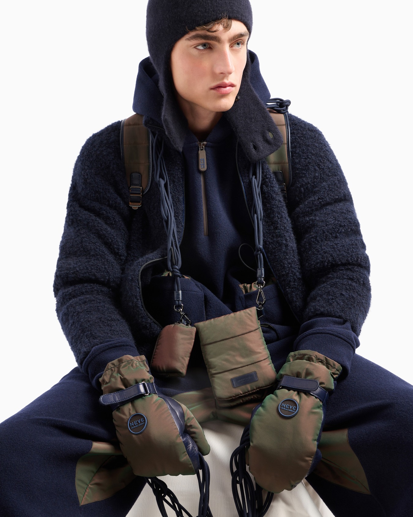 Pantalon Giorgio Armani Neve en cachemire et coton Diapositive 6